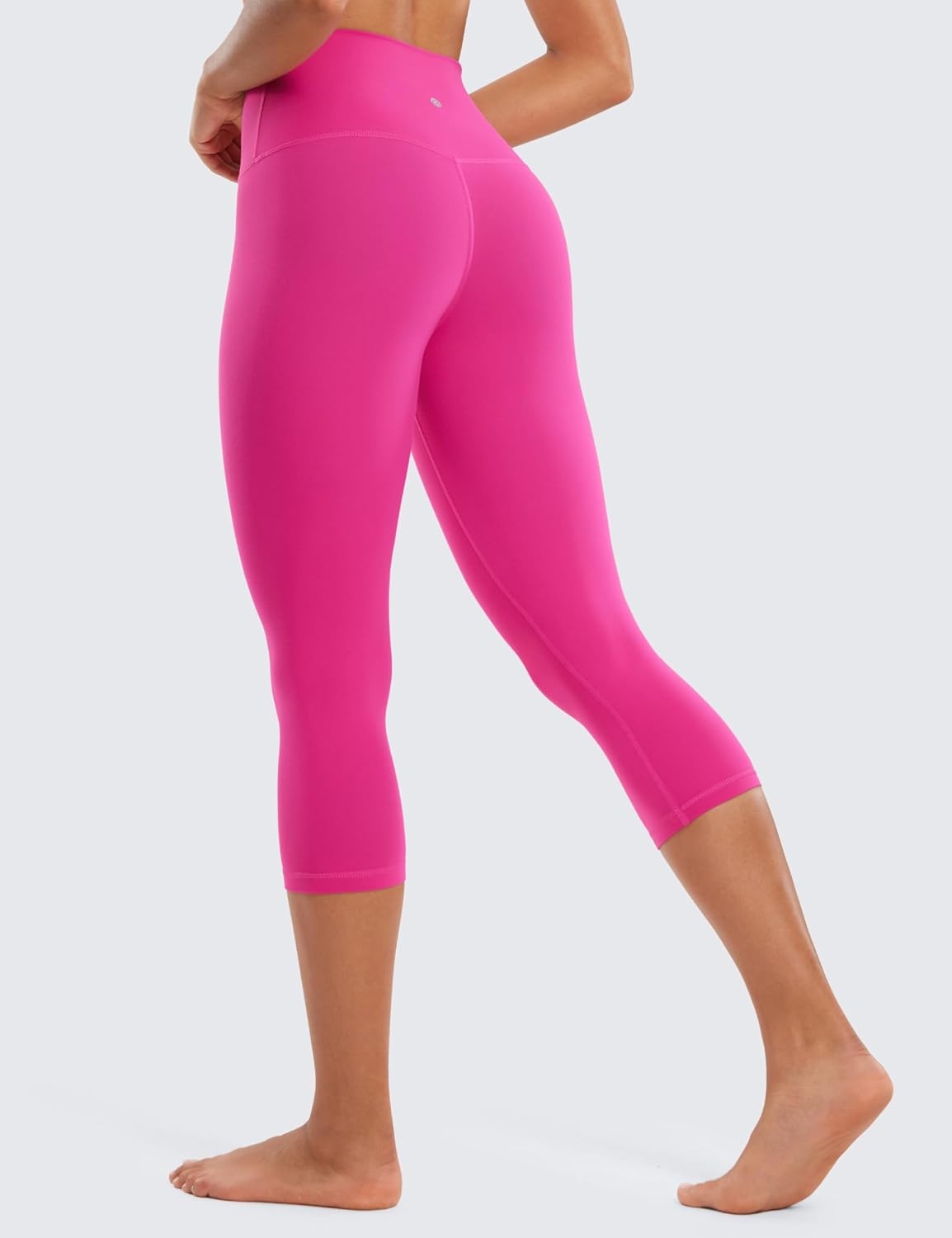 image:imageCRZ YOGA Butterluxe Yoga Capris Leggings 19 High Waisted Workout Buttery Soft Athletic Lounge Womens Crop PantsHibiscus Purple
