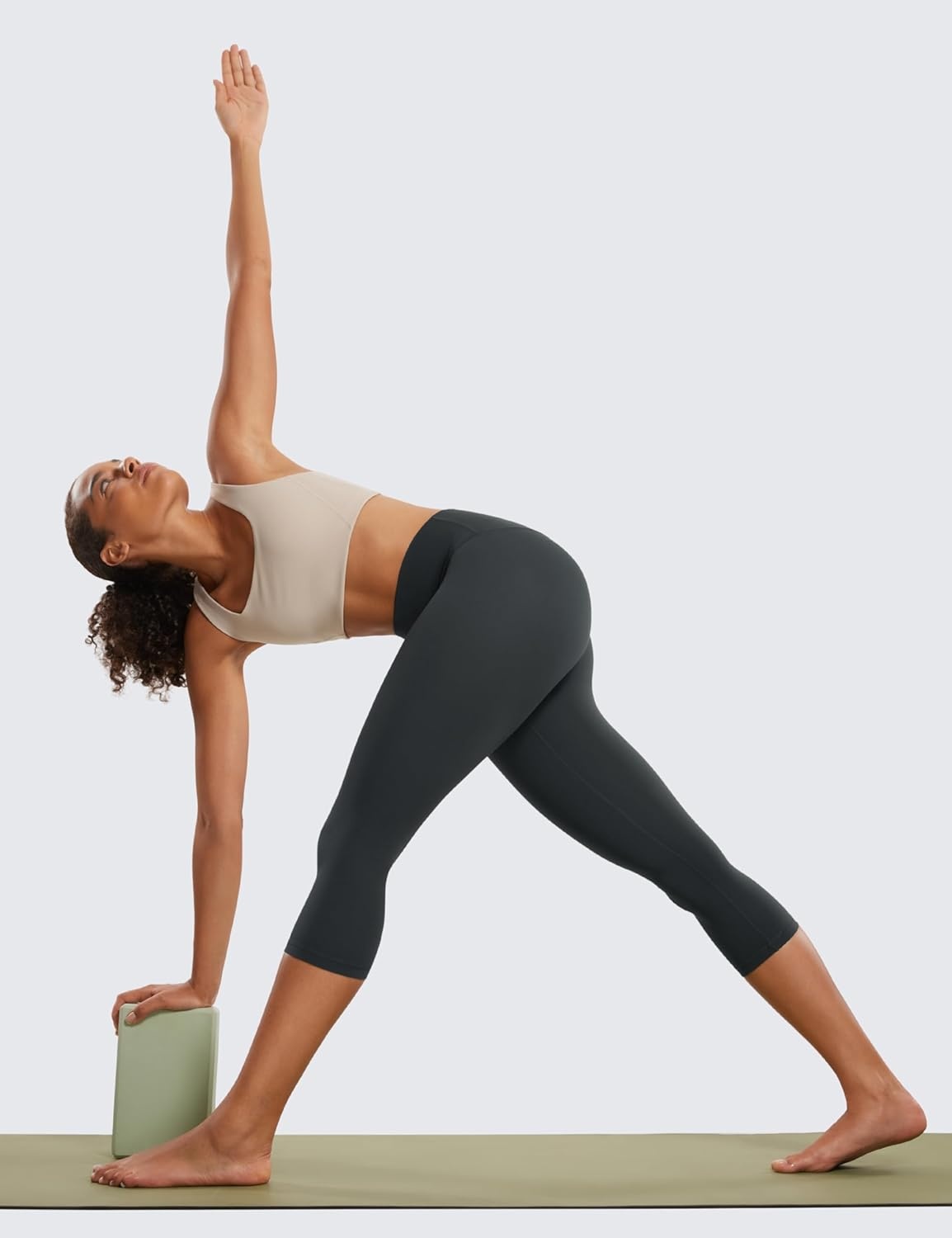 image:imageCRZ YOGA Butterluxe Yoga Capris Leggings 19 High Waisted Workout Buttery Soft Athletic Lounge Womens Crop PantsMelanite
