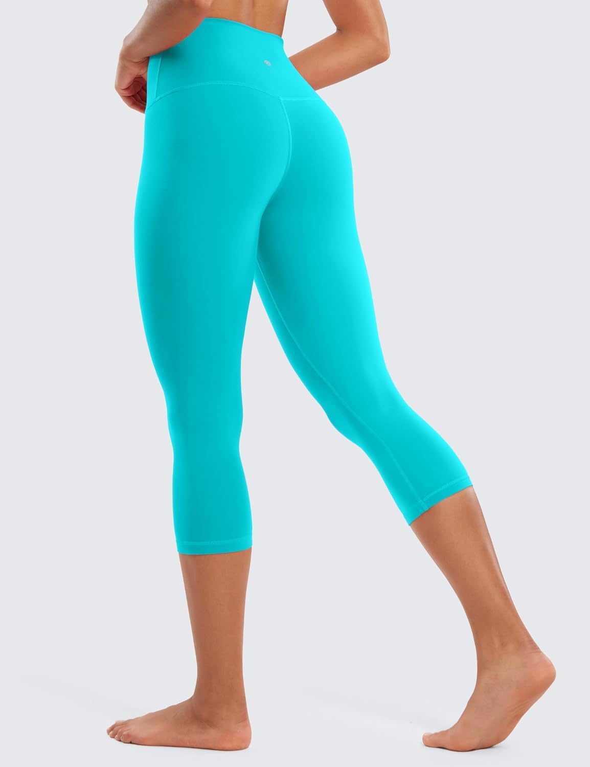image:imageCRZ YOGA Butterluxe Yoga Capris Leggings 19 High Waisted Workout Buttery Soft Athletic Lounge Womens Crop PantsNeon Spectral Blue