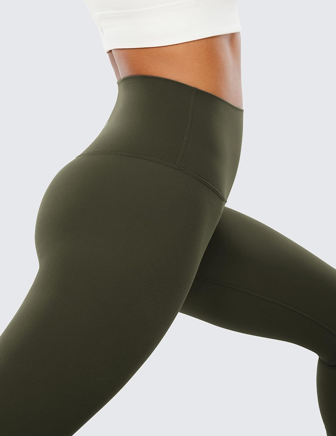 image:imageCRZ YOGA Butterluxe Yoga Capris Leggings 19 High Waisted Workout Buttery Soft Athletic Lounge Womens Crop PantsOlive Green