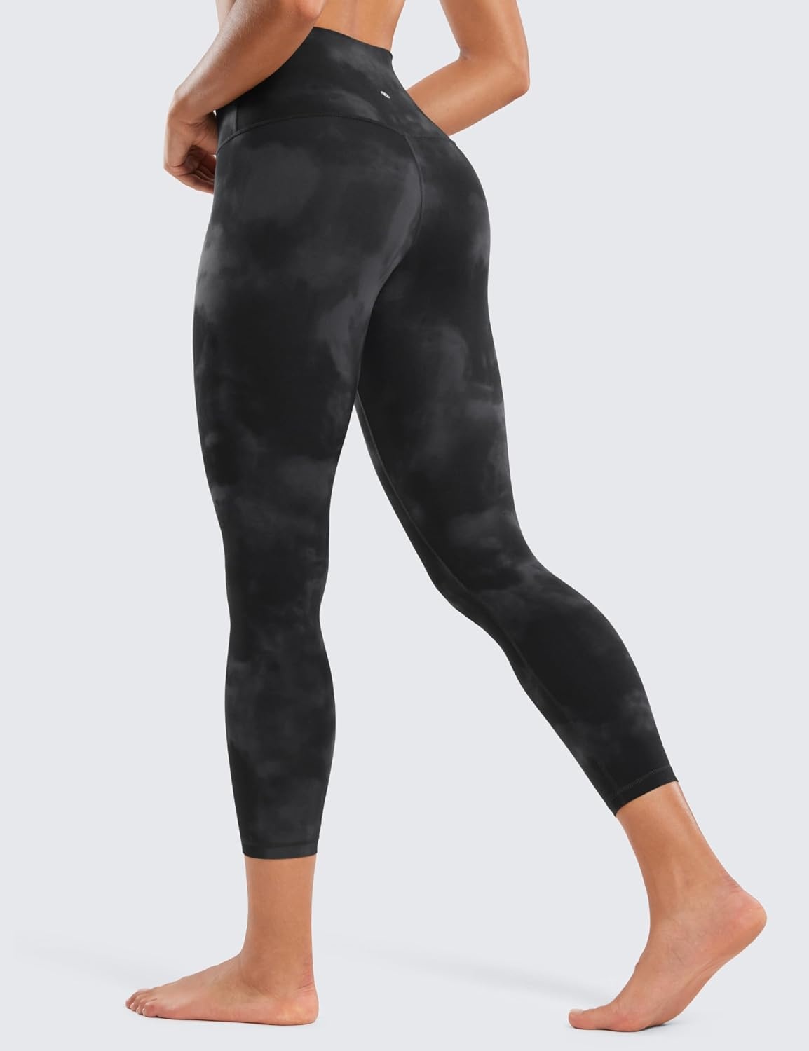 image:imageCRZ YOGA Butterluxe Yoga Capris Leggings 23 High Waisted Buttery Soft Workout Womens Lounge PantsBlack Tie Dye Flowers