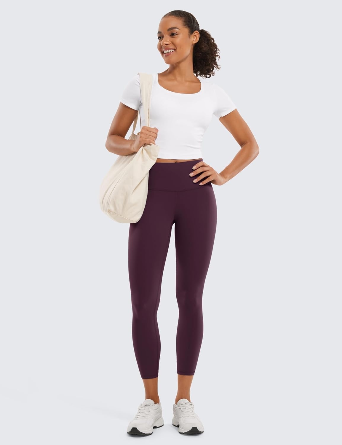 image:imageCRZ YOGA Butterluxe Yoga Capris Leggings 23 High Waisted Buttery Soft Workout Womens Lounge PantsDeep Purple