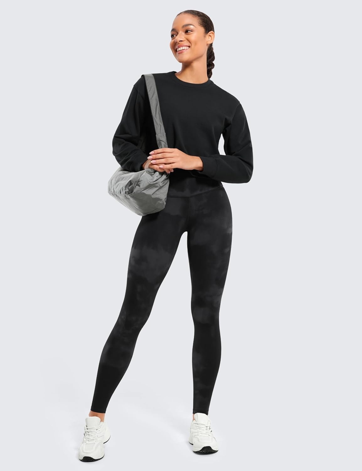 image:imageCRZ YOGA Butterluxe Yoga Leggings 28 High Waisted Womens Workout Lounge Pants Buttery SoftBlack Tie Dye Flowers