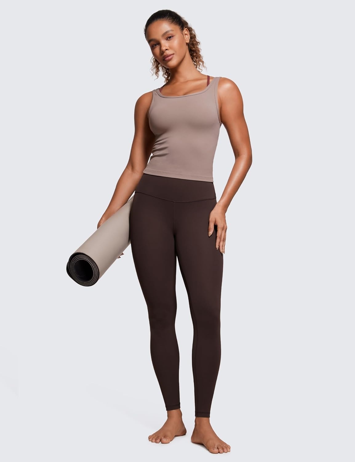image:imageCRZ YOGA Butterluxe Yoga Leggings 28 High Waisted Womens Workout Lounge Pants Buttery SoftHot Fudge Brown