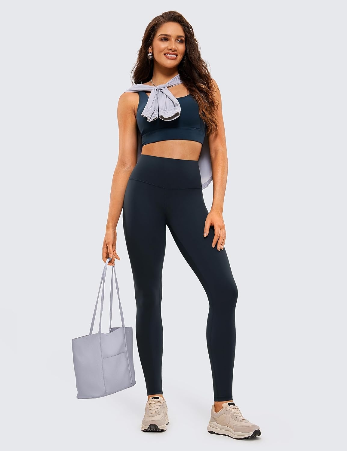 image:imageCRZ YOGA Butterluxe Yoga Leggings 31 Extra Long High Waisted Workout Lounge Pants for Tall WomenTrue Navy