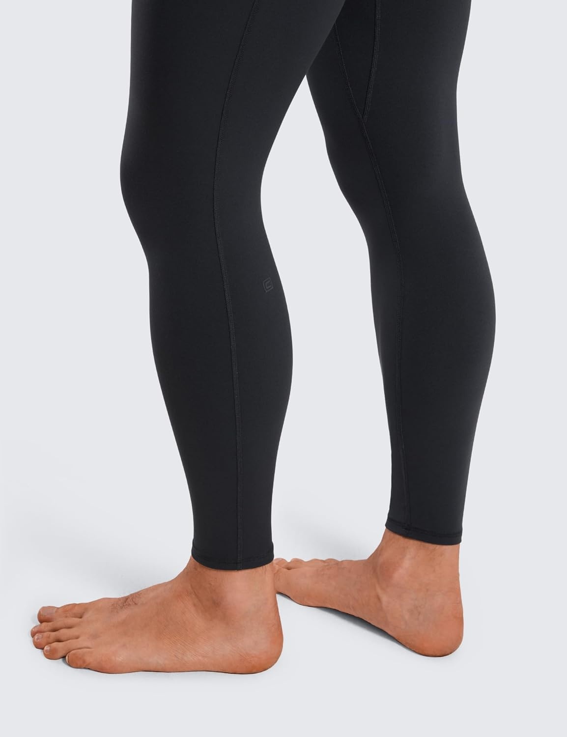 image:imageCRZ YOGA Butterluxe Yoga Leggings for Men 27 Buttery Soft Yoga Workout Running Tights Pants with PocketsBlack