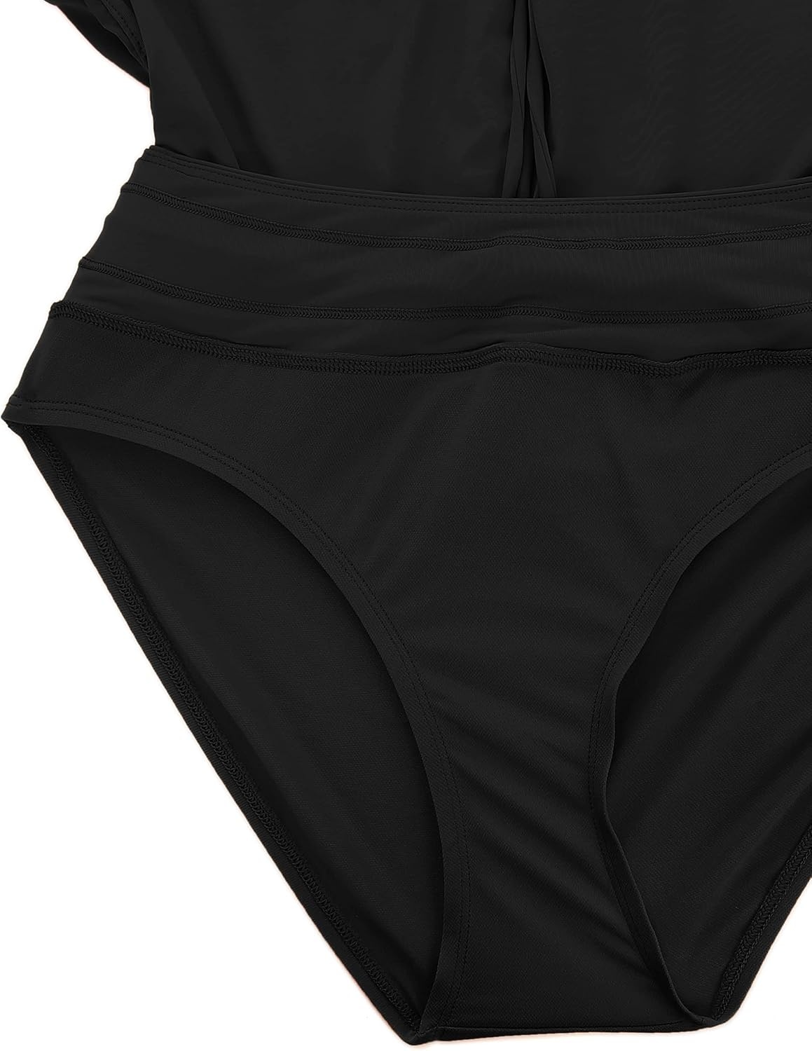 image:imageCRZ YOGA Classic Fit Dolphin Board Shorts for Women 3 High Waisted Beach Swimwear Bottoms Bathing Trunks with LinerBlack