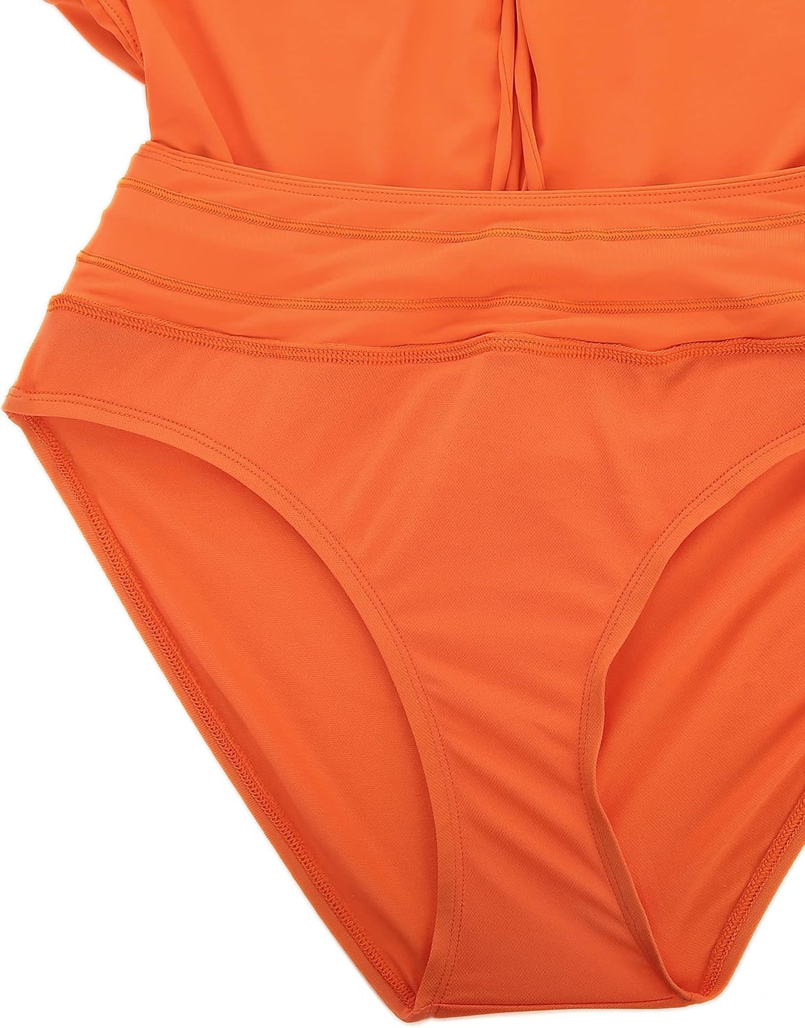 image:imageCRZ YOGA Classic Fit Dolphin Board Shorts for Women 3 High Waisted Beach Swimwear Bottoms Bathing Trunks with LinerCoral