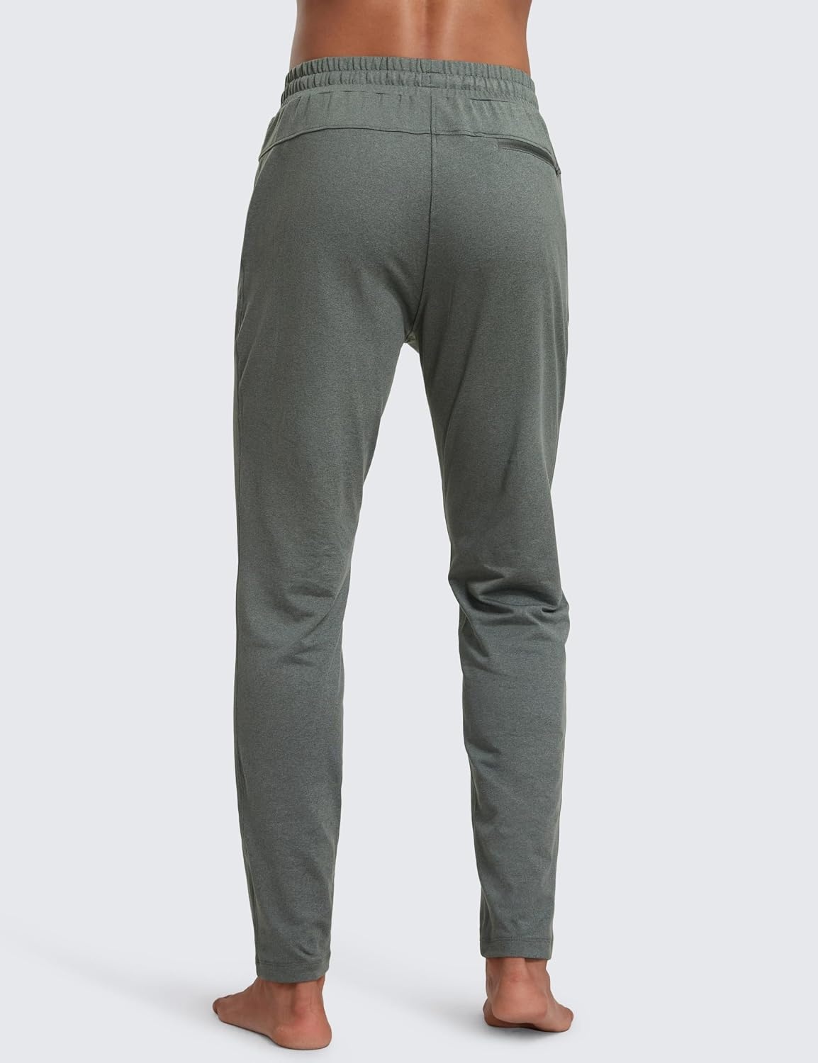 image:imageCRZ YOGA Cloud Jersey Lightweight Sweatpants for Men 30 Workout Casual Yoga Lounge Open Bottom Pants with Zipper PocketsGrey Sage