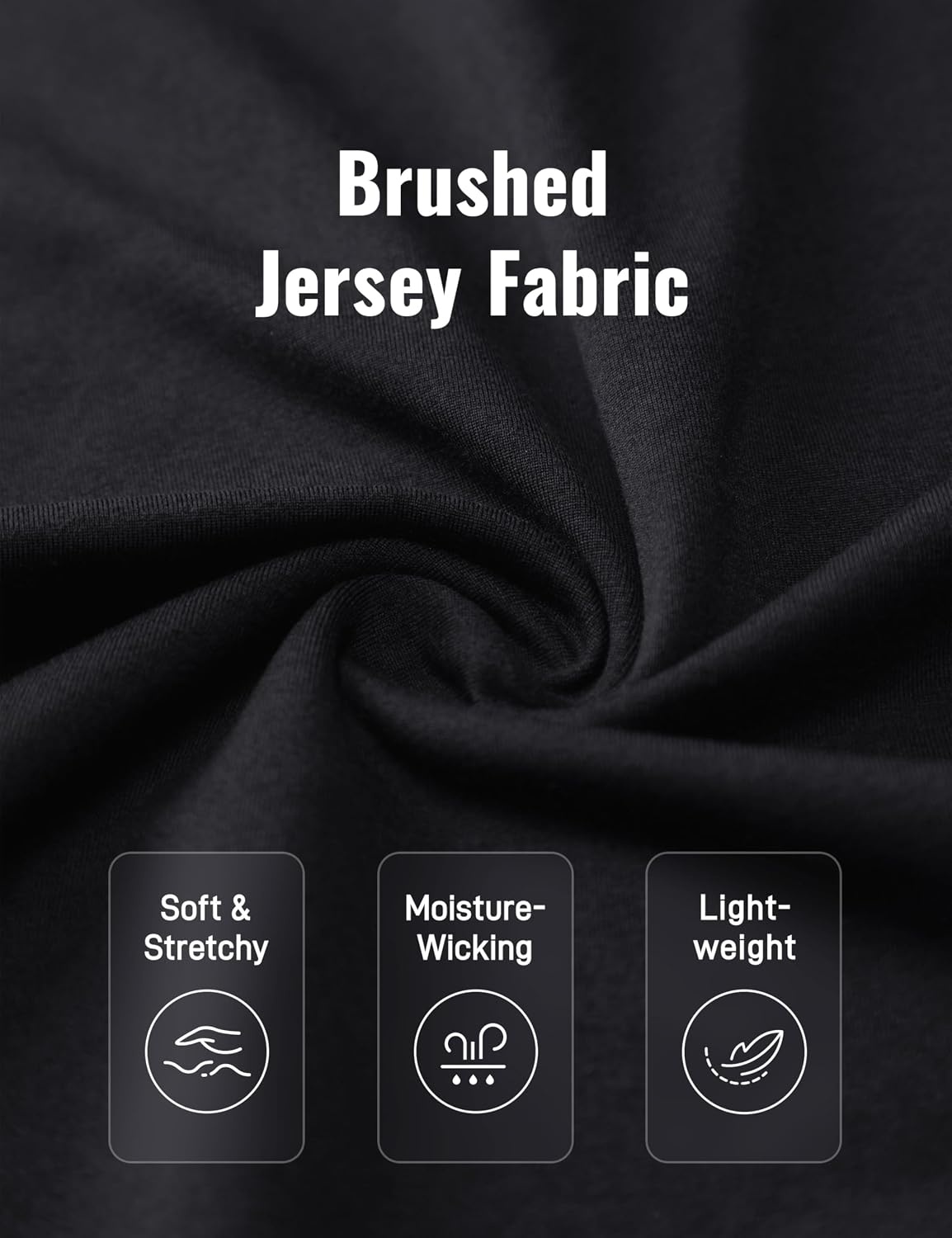 image:imageCRZ YOGA Cloud Jersey Long Sleeve Shirts for Men Crewneck Breathable Casual Workout TShirts Soft Basic TopsBlack