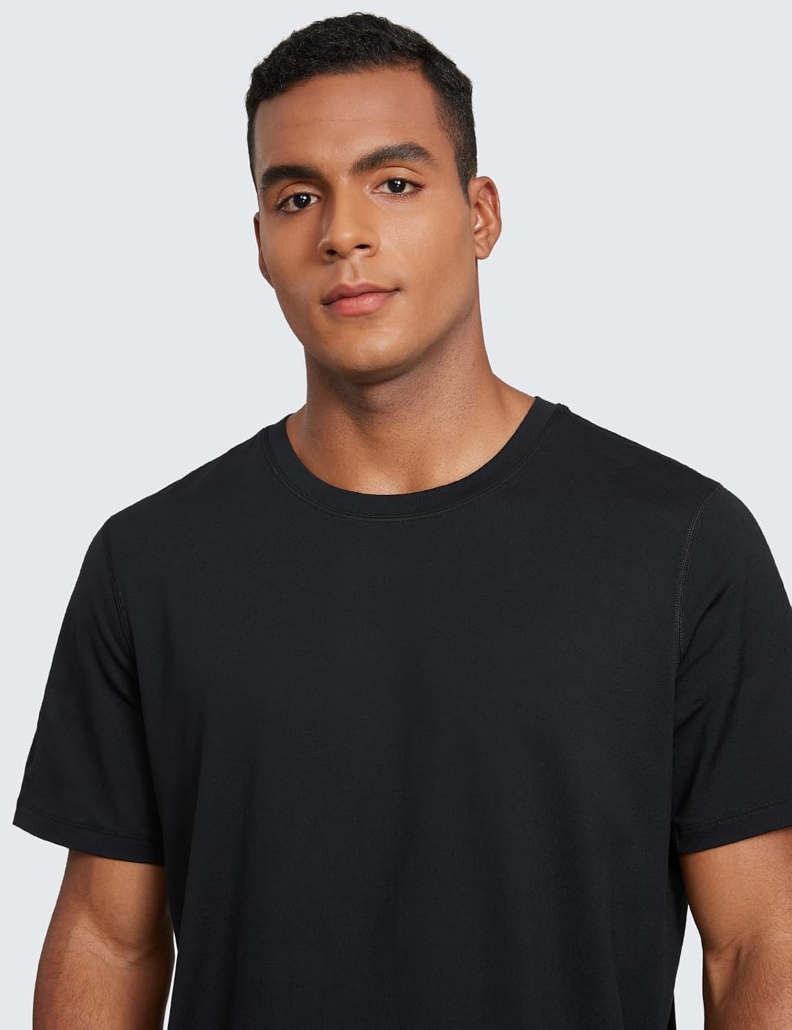 image:imageCRZ YOGA Cloud Jersey Midweight Shirts for Men Short Sleeve Soft Breathable Lounge Casual Athletic Basic TShirts TopsBlack
