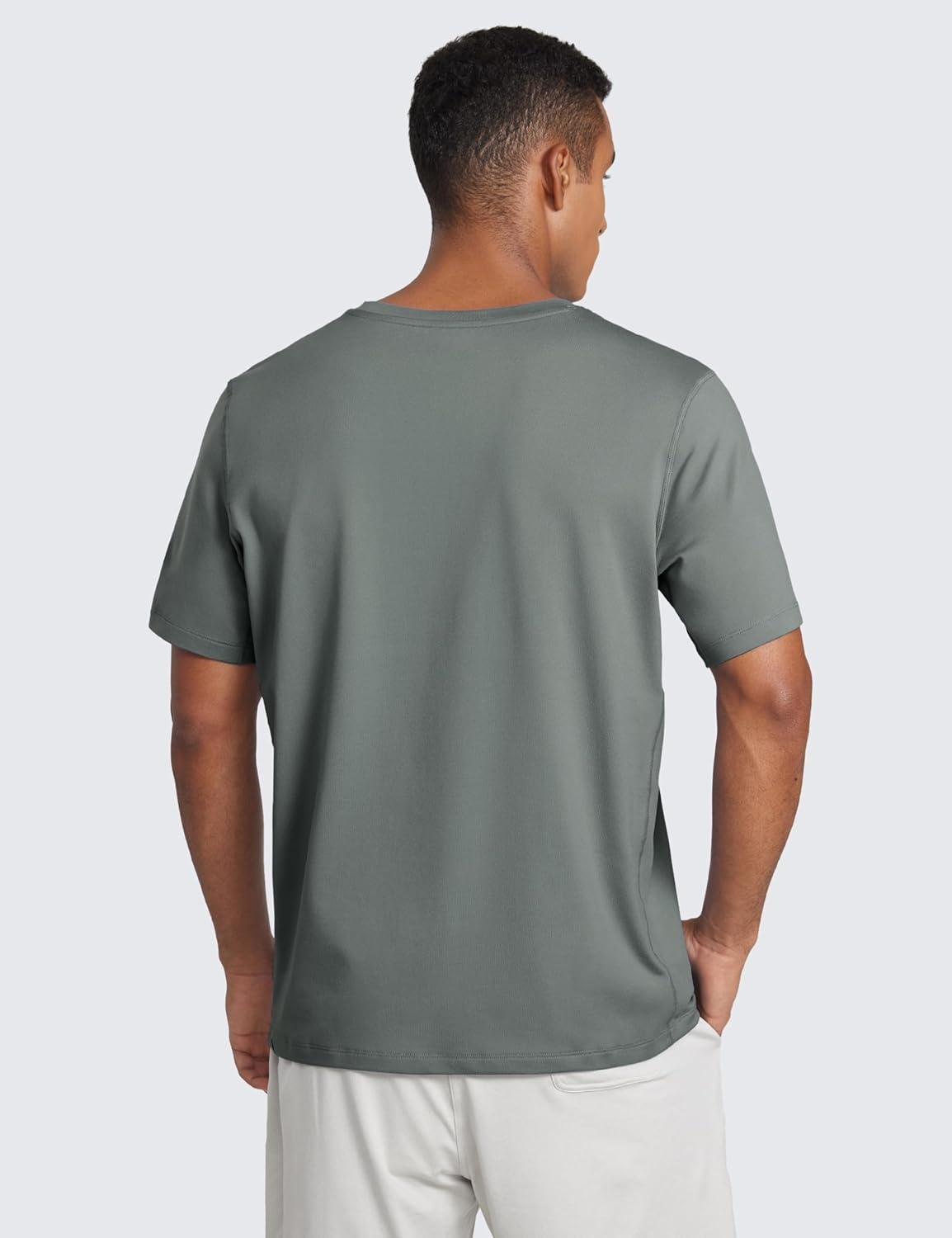 image:imageCRZ YOGA Cloud Jersey Midweight Shirts for Men Short Sleeve Soft Breathable Lounge Casual Athletic Basic TShirts TopsGrey Sage