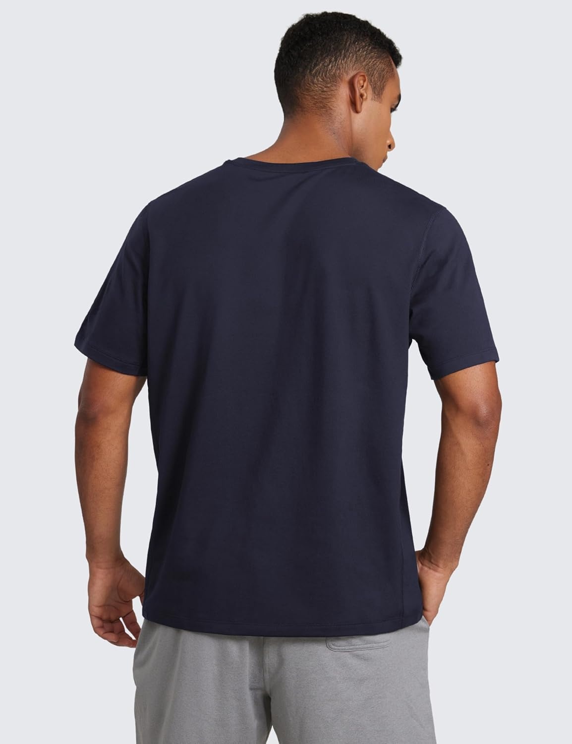 image:imageCRZ YOGA Cloud Jersey Midweight Shirts for Men Short Sleeve Soft Breathable Lounge Casual Athletic Basic TShirts TopsNavy