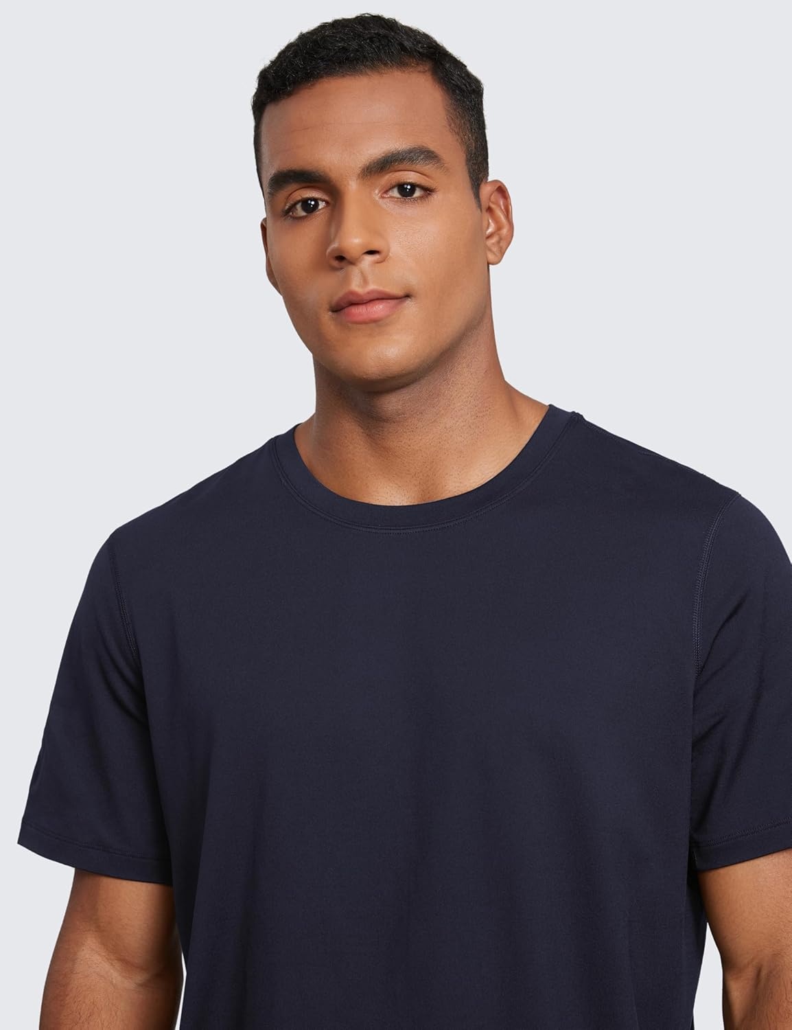 image:imageCRZ YOGA Cloud Jersey Midweight Shirts for Men Short Sleeve Soft Breathable Lounge Casual Athletic Basic TShirts TopsNavy