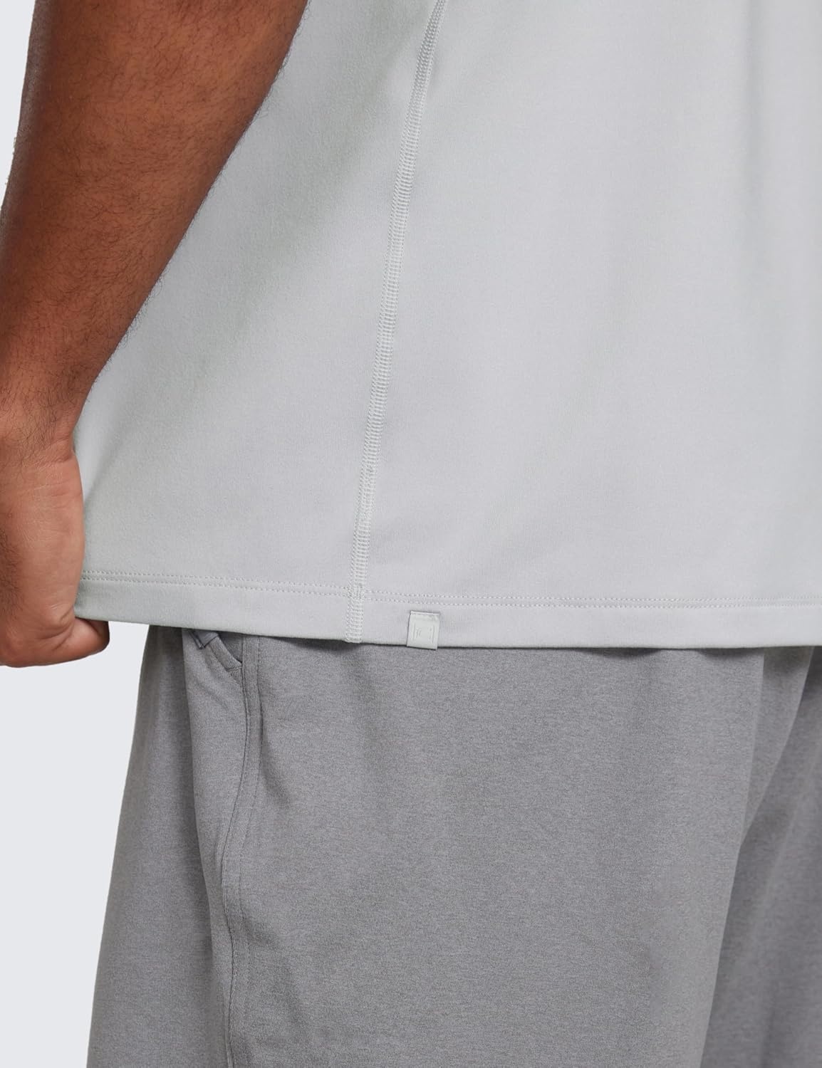 image:imageCRZ YOGA Cloud Jersey Midweight Shirts for Men Short Sleeve Soft Breathable Lounge Casual Athletic Basic TShirts TopsPlatinum Grey