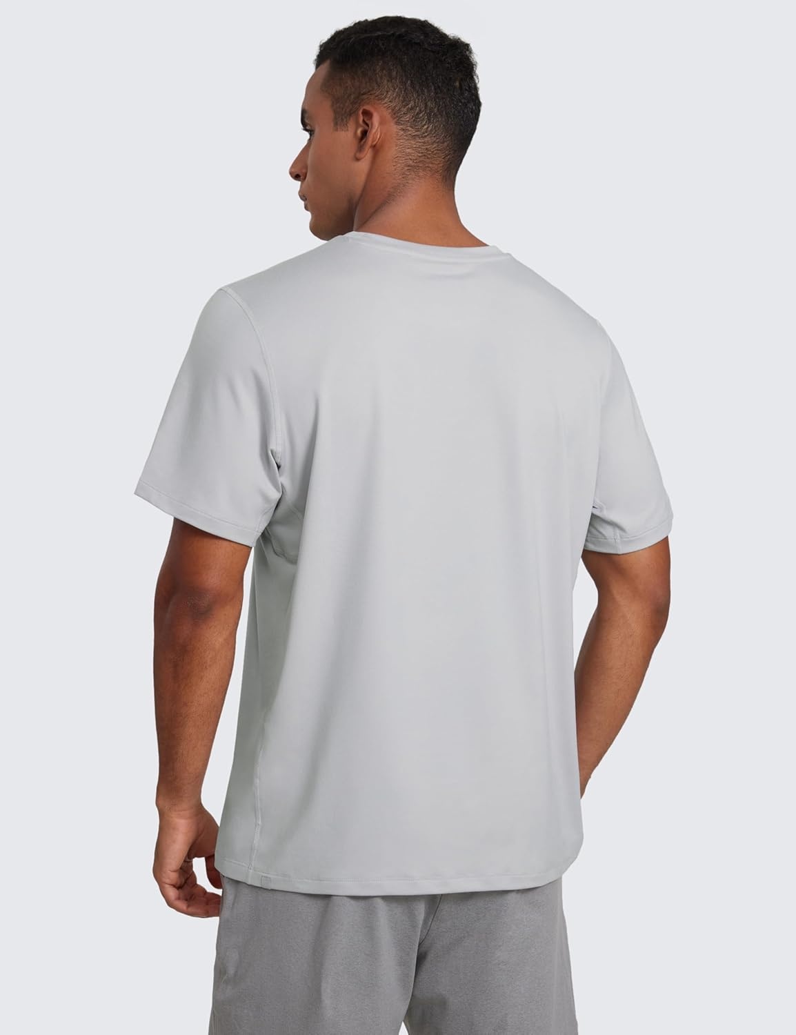 image:imageCRZ YOGA Cloud Jersey Midweight Shirts for Men Short Sleeve Soft Breathable Lounge Casual Athletic Basic TShirts TopsPlatinum Grey