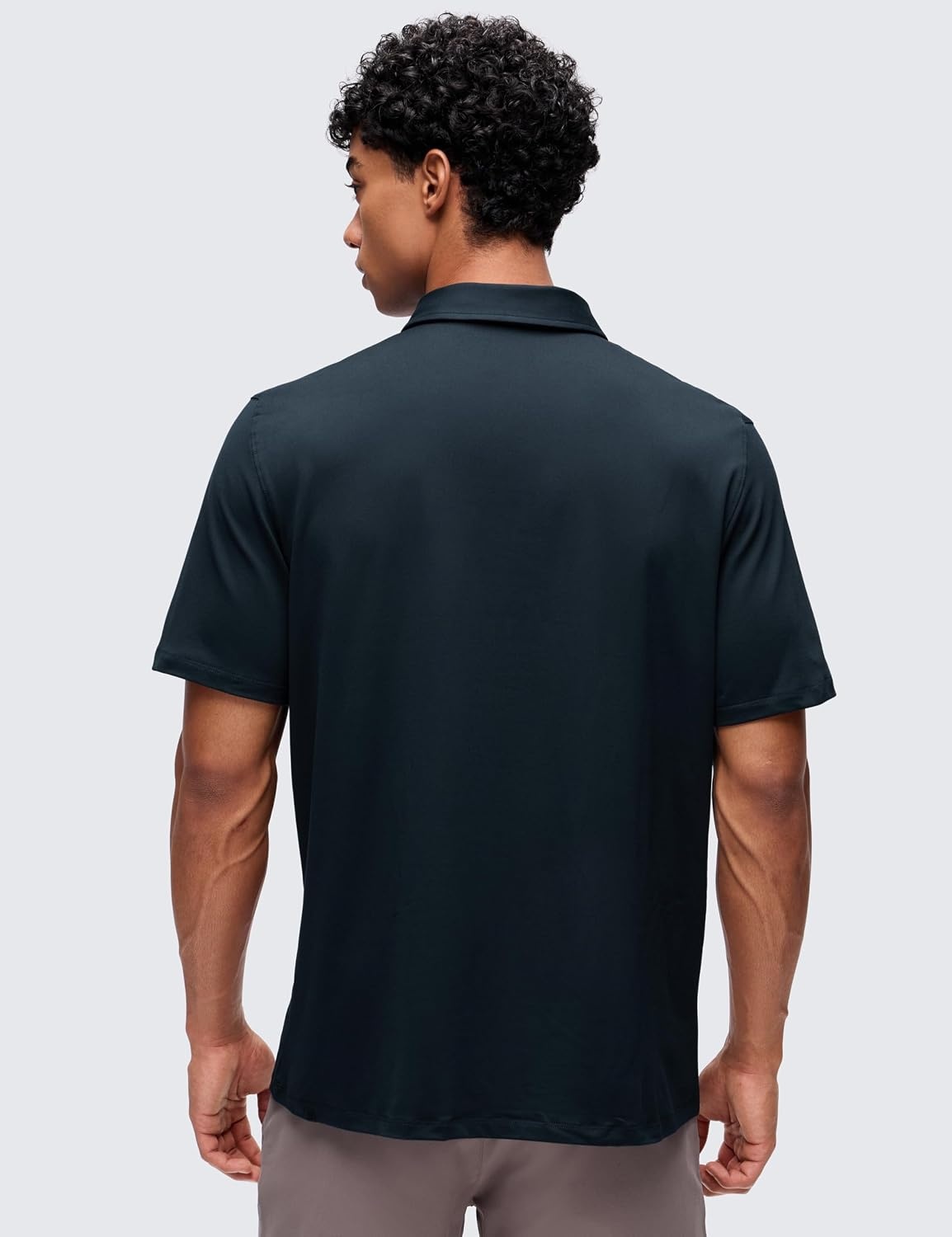 image:imageCRZ YOGA Cloud Jersey Polo Shirts for Men Midweight Golf Short Sleeve Tops Soft Athletic Casual TShirtsTrue Navy