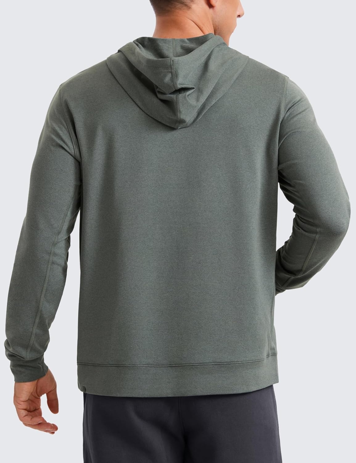image:imageCRZ YOGA Cloud Jersey Pullover Hoodies for Men Casual Workout Long Sleeve Basic Hooded Sweatshirts with PocketGrey Sage