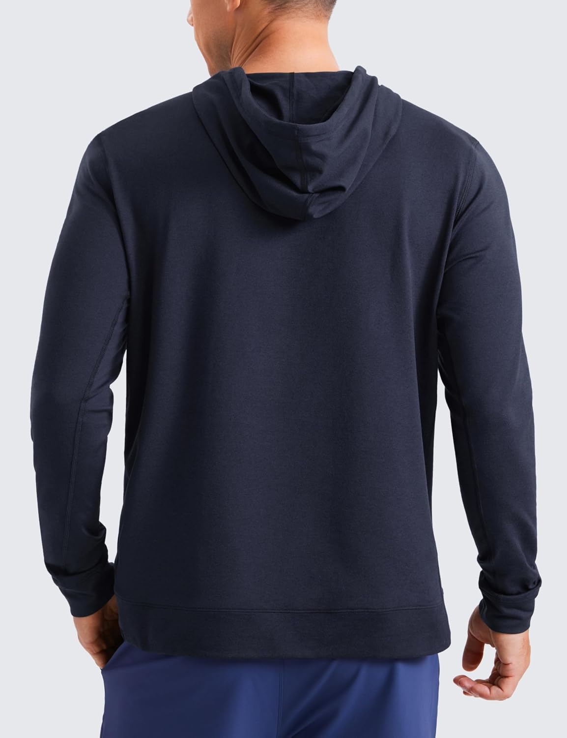 image:imageCRZ YOGA Cloud Jersey Pullover Hoodies for Men Casual Workout Long Sleeve Basic Hooded Sweatshirts with PocketNavy