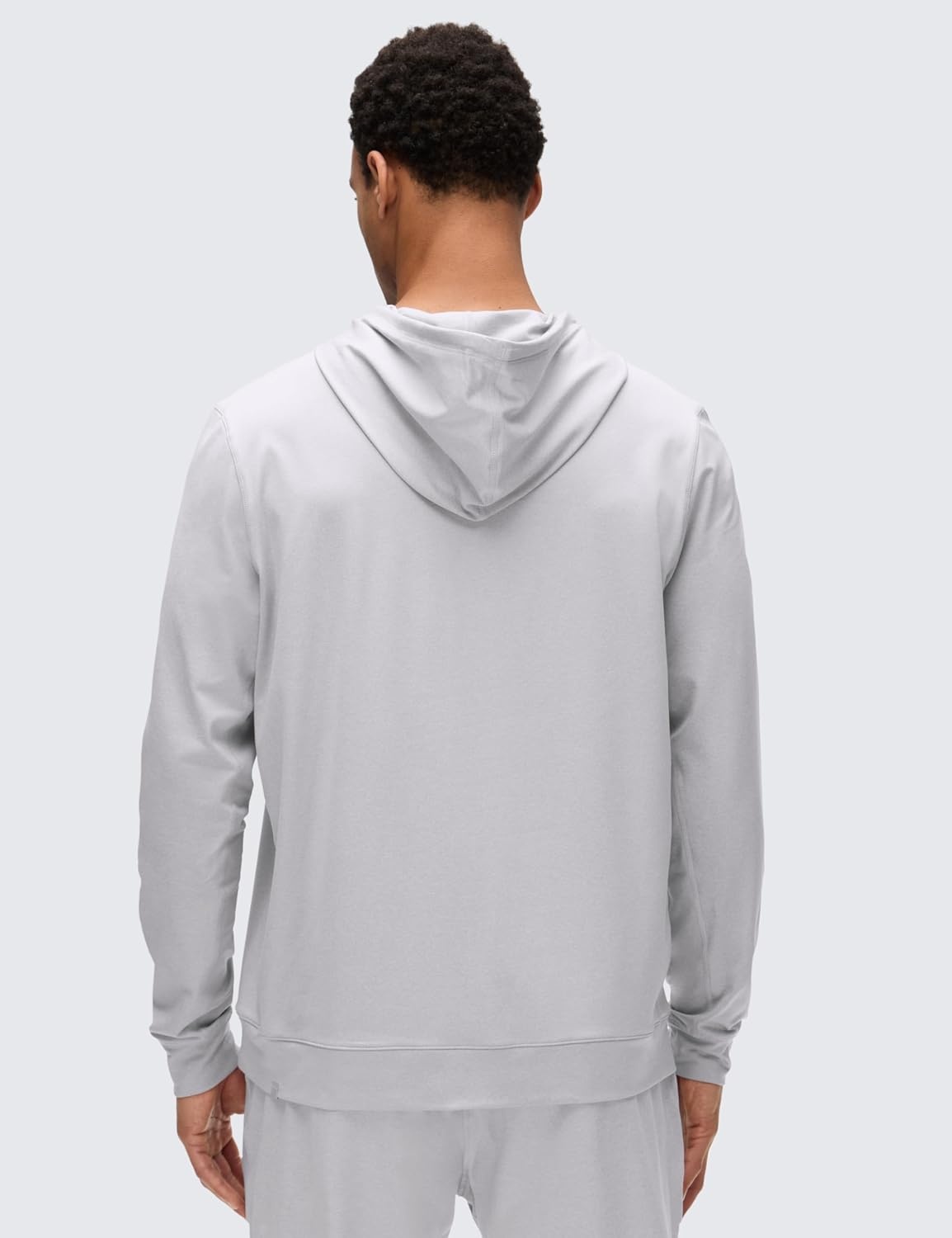 image:imageCRZ YOGA Cloud Jersey Pullover Hoodies for Men Casual Workout Long Sleeve Basic Hooded Sweatshirts with PocketPlatinum Grey