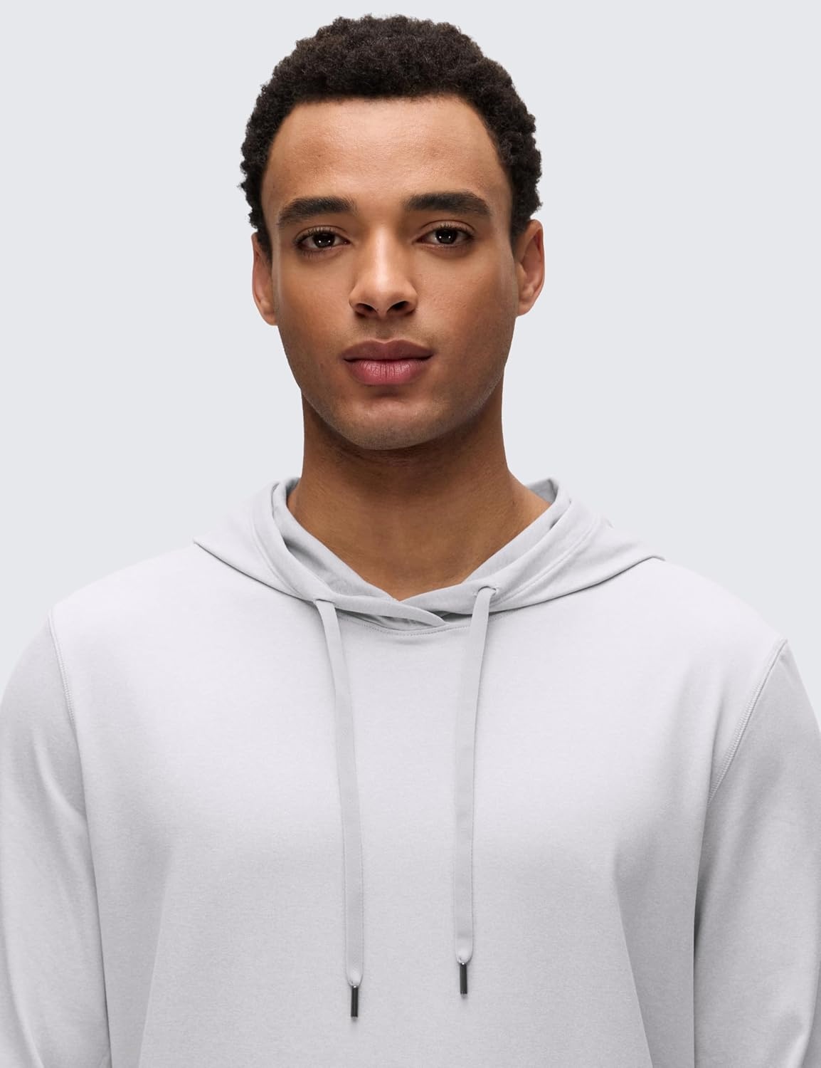 image:imageCRZ YOGA Cloud Jersey Pullover Hoodies for Men Casual Workout Long Sleeve Basic Hooded Sweatshirts with PocketPlatinum Grey