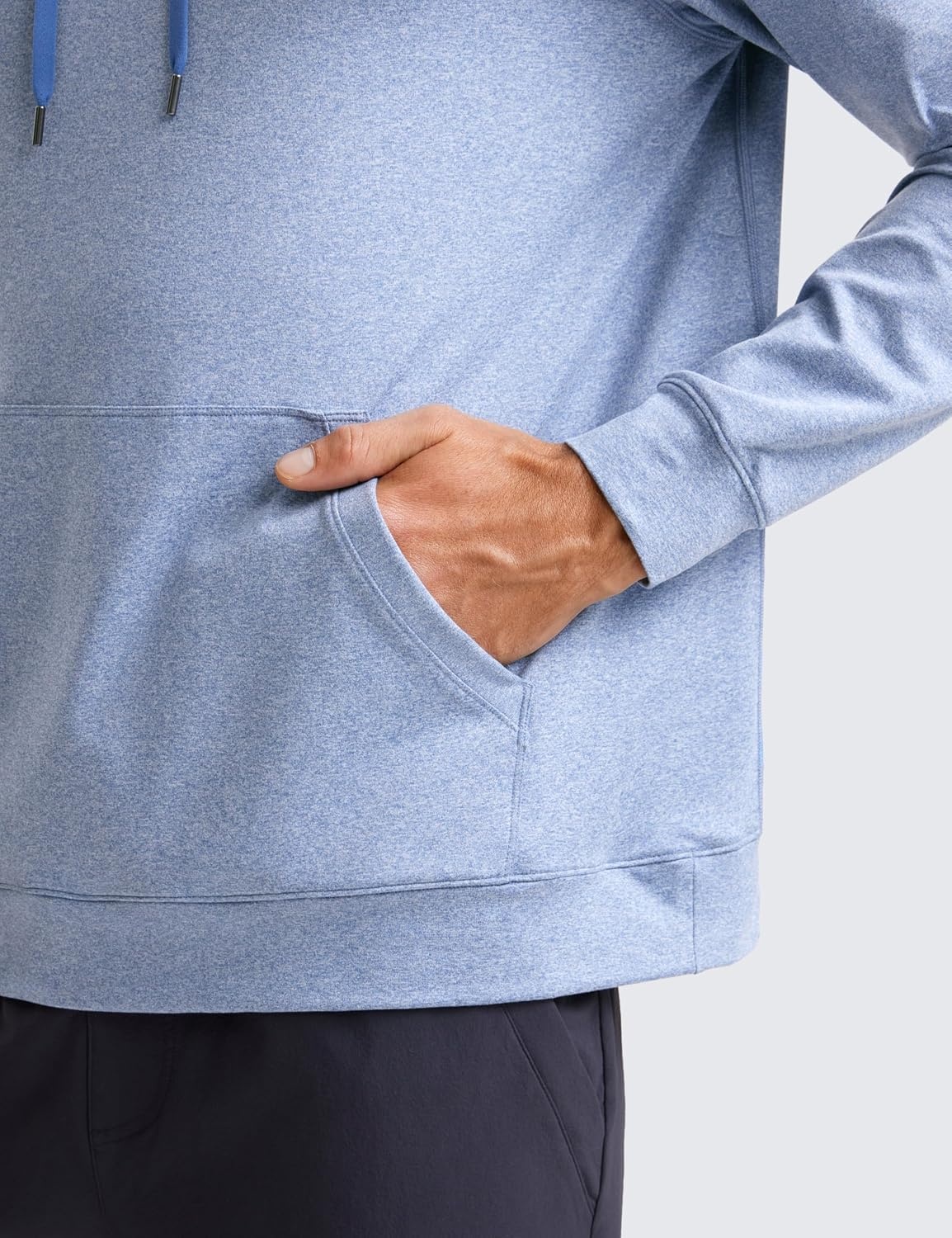 image:imageCRZ YOGA Cloud Jersey Pullover Hoodies for Men Casual Workout Long Sleeve Basic Hooded Sweatshirts with PocketSlate Blue