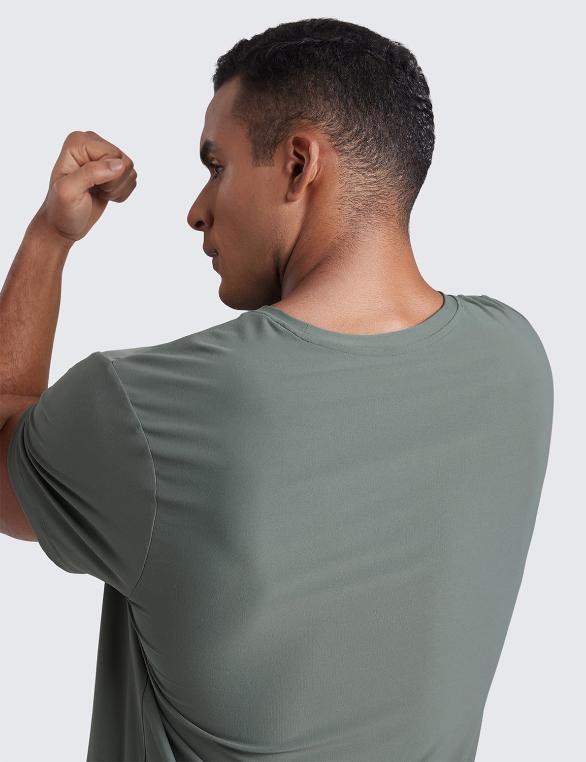 image:imageCRZ YOGA Cloudweight Crewneck Shirts for Men Comfy Lightweight Workout Casual Athletic Short Sleeve TShirtsGrey Sage