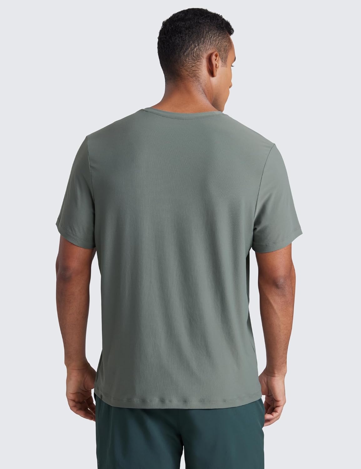 image:imageCRZ YOGA Cloudweight Crewneck Shirts for Men Comfy Lightweight Workout Casual Athletic Short Sleeve TShirtsGrey Sage