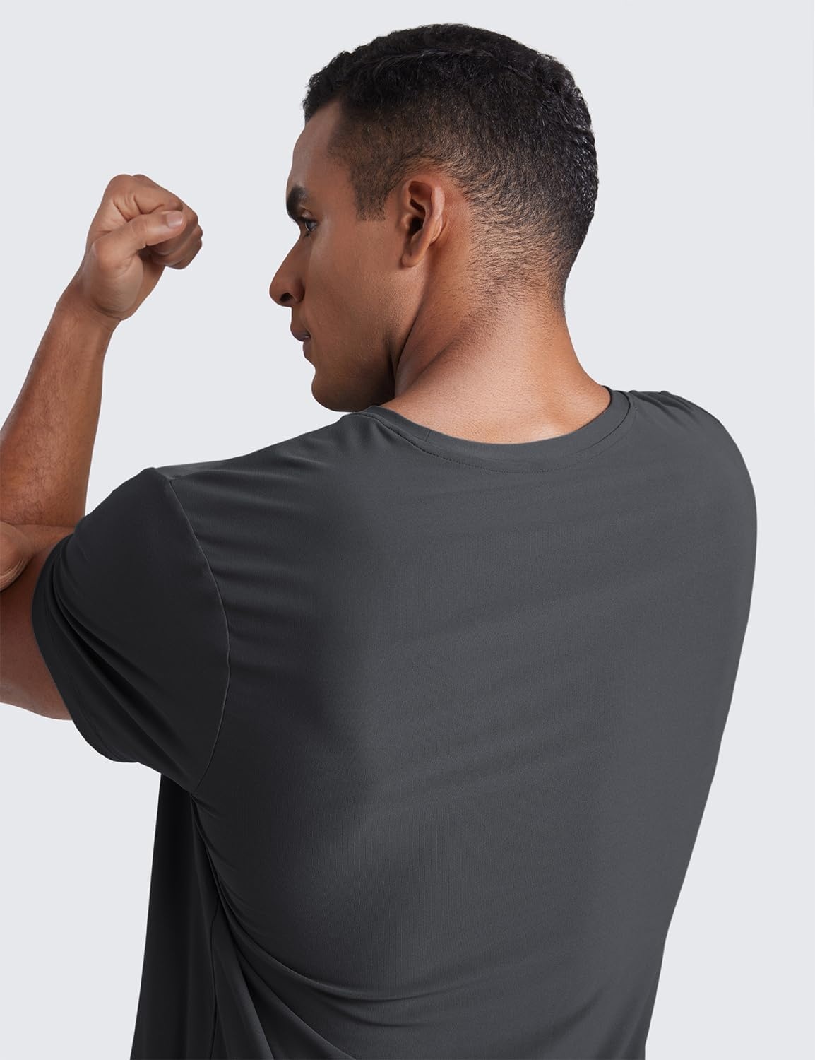 image:imageCRZ YOGA Cloudweight Crewneck Shirts for Men Comfy Lightweight Workout Casual Athletic Short Sleeve TShirtsMysterious Grey