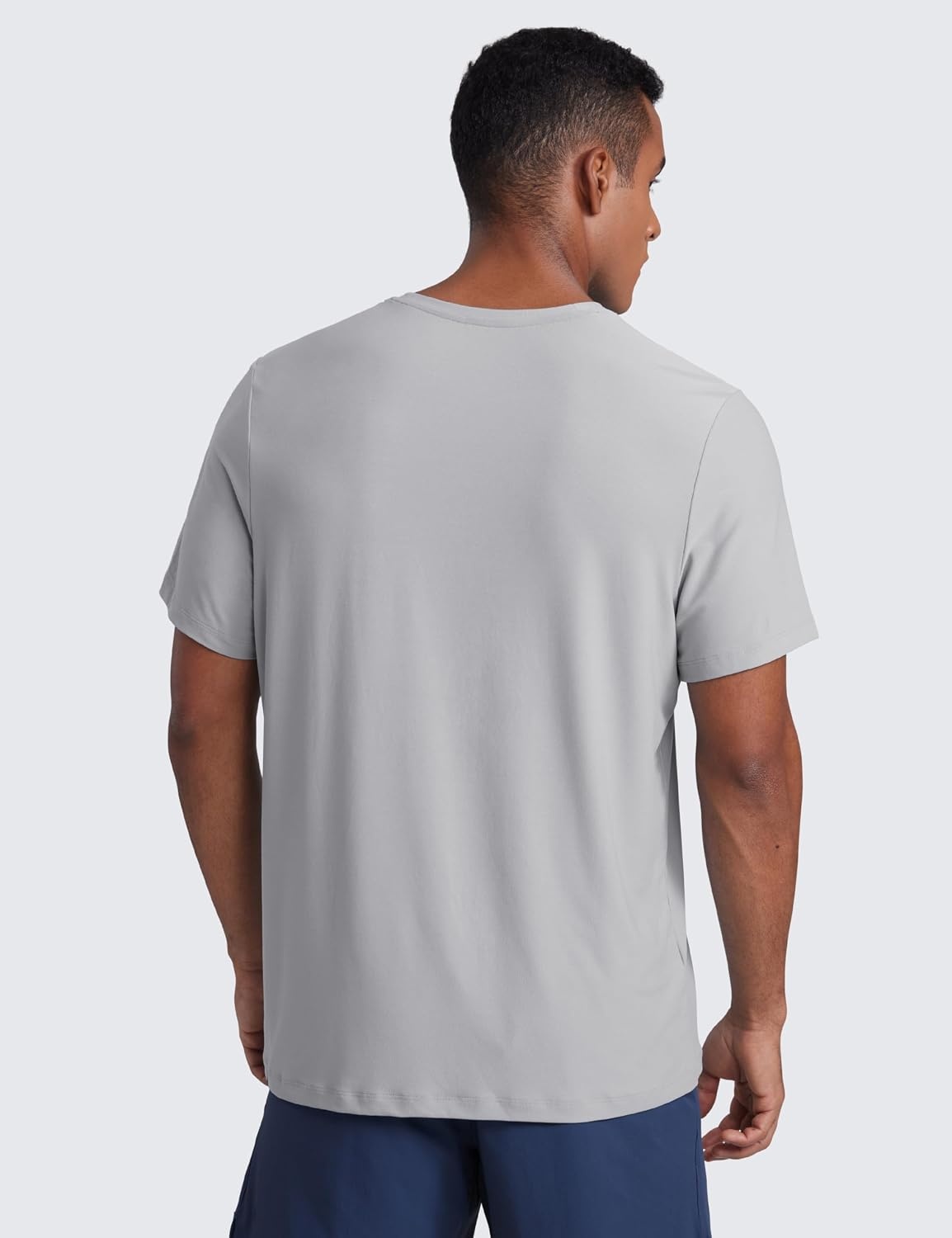 image:imageCRZ YOGA Cloudweight Crewneck Shirts for Men Comfy Lightweight Workout Casual Athletic Short Sleeve TShirtsSilver Gray