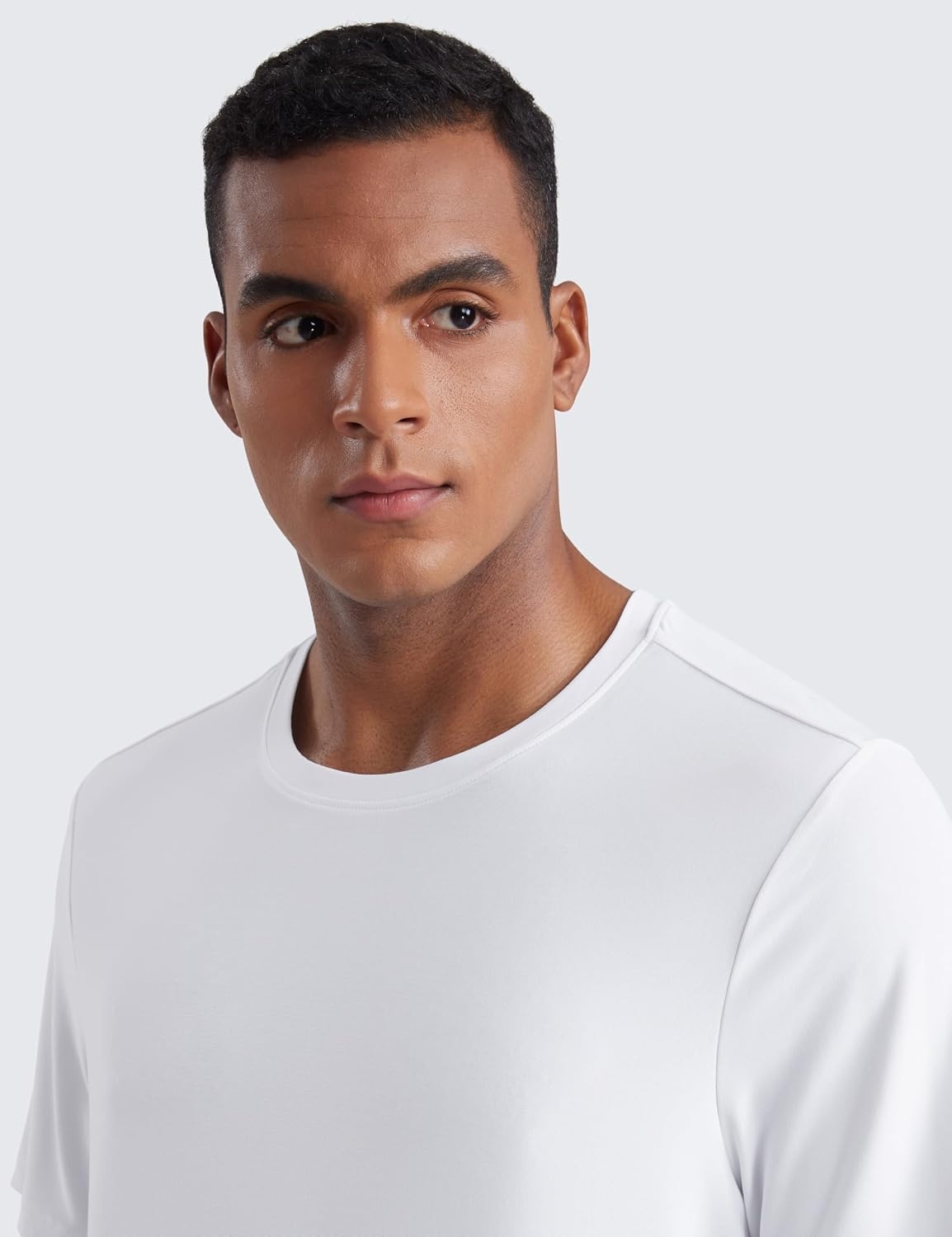 image:imageCRZ YOGA Cloudweight Crewneck Shirts for Men Comfy Lightweight Workout Casual Athletic Short Sleeve TShirtsWhite