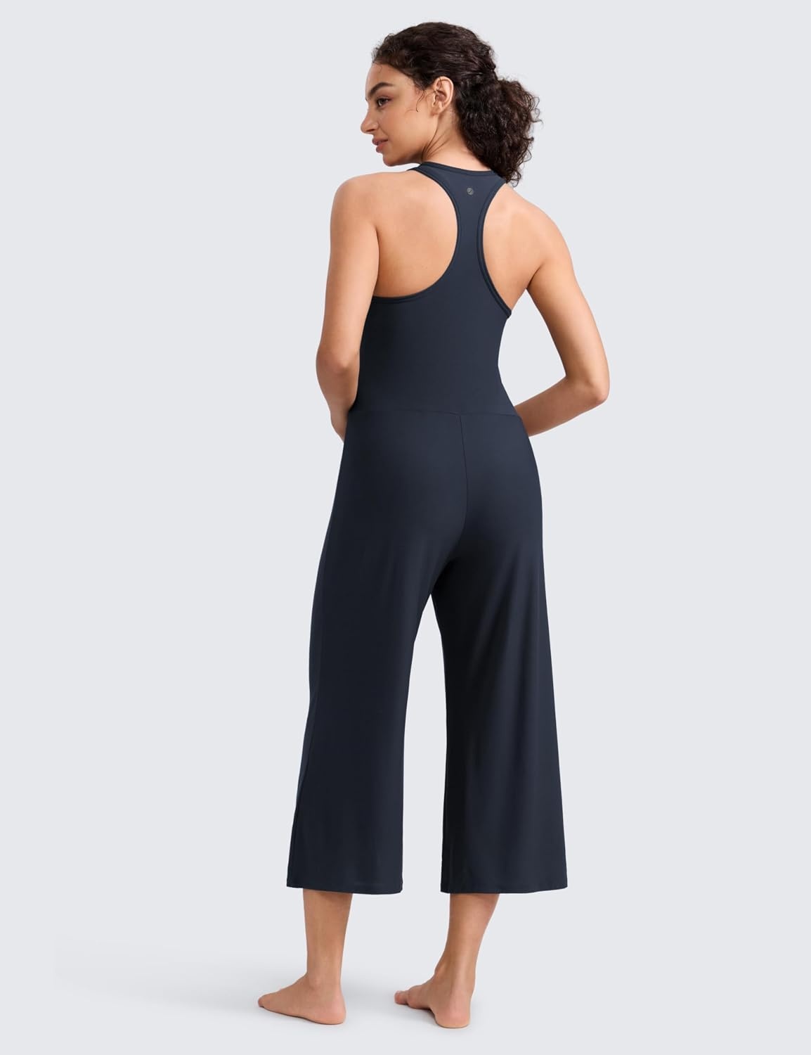 image:imageCRZ YOGA Cloudweight Racer Back Casual Jumpsuits for Women Cropped Wideleg Pants One Piece Yoga Bodysuits No Padded BraTrue Navy