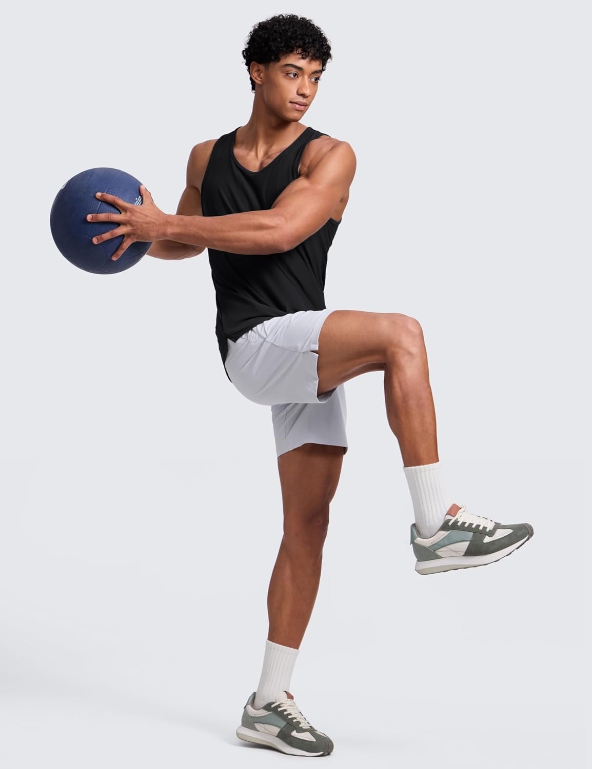 image:imageCRZ YOGA Cloudweight Workout Tank Tops for Men Comfy Lightweight Quick Dry Sleeveless Muscle Athletic ShirtsBlack