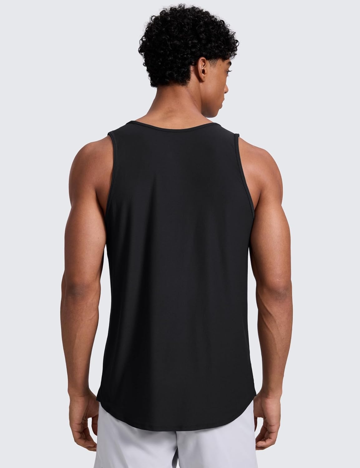 image:imageCRZ YOGA Cloudweight Workout Tank Tops for Men Comfy Lightweight Quick Dry Sleeveless Muscle Athletic ShirtsBlack