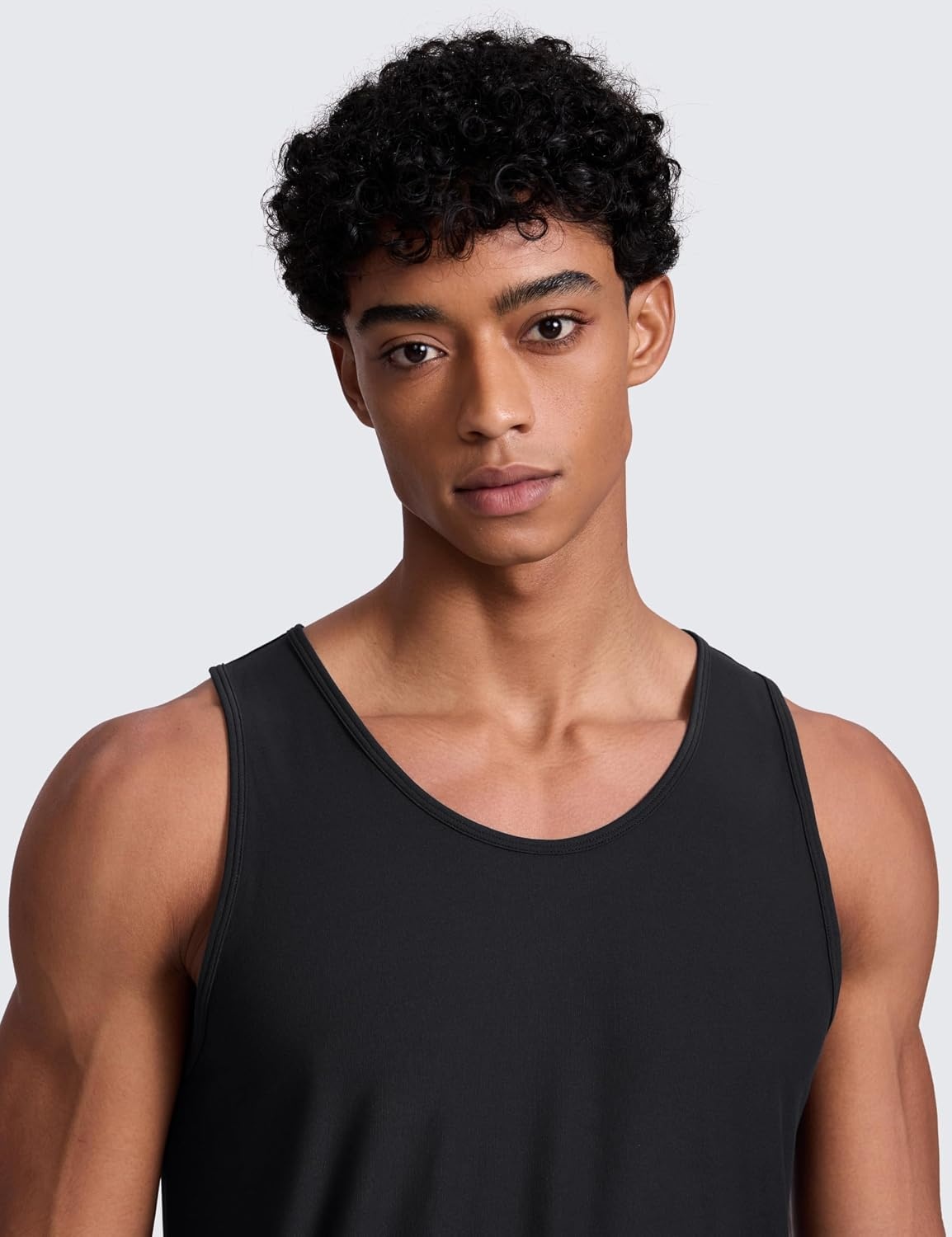 image:imageCRZ YOGA Cloudweight Workout Tank Tops for Men Comfy Lightweight Quick Dry Sleeveless Muscle Athletic ShirtsBlack