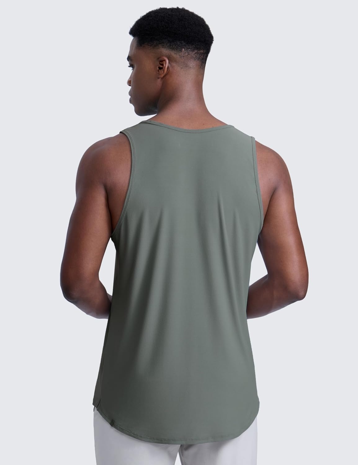 image:imageCRZ YOGA Cloudweight Workout Tank Tops for Men Comfy Lightweight Quick Dry Sleeveless Muscle Athletic ShirtsGrey Sage