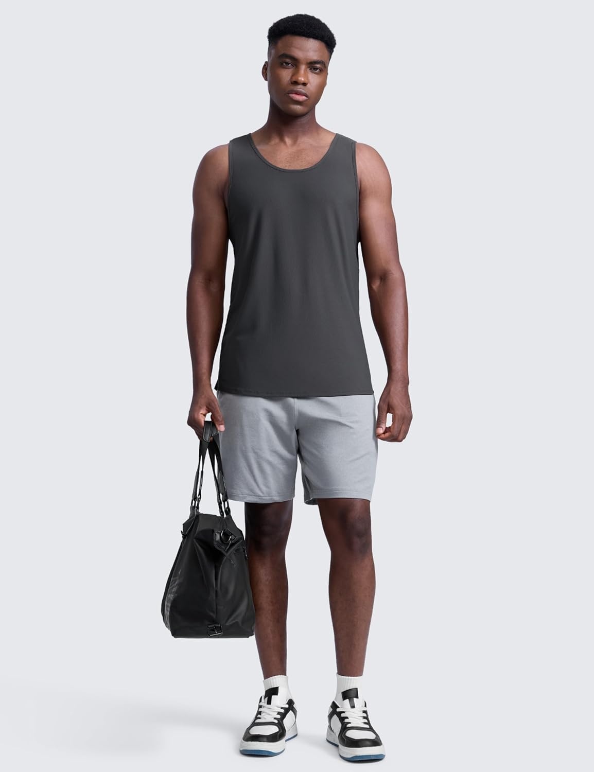 image:imageCRZ YOGA Cloudweight Workout Tank Tops for Men Comfy Lightweight Quick Dry Sleeveless Muscle Athletic ShirtsMysterious Grey
