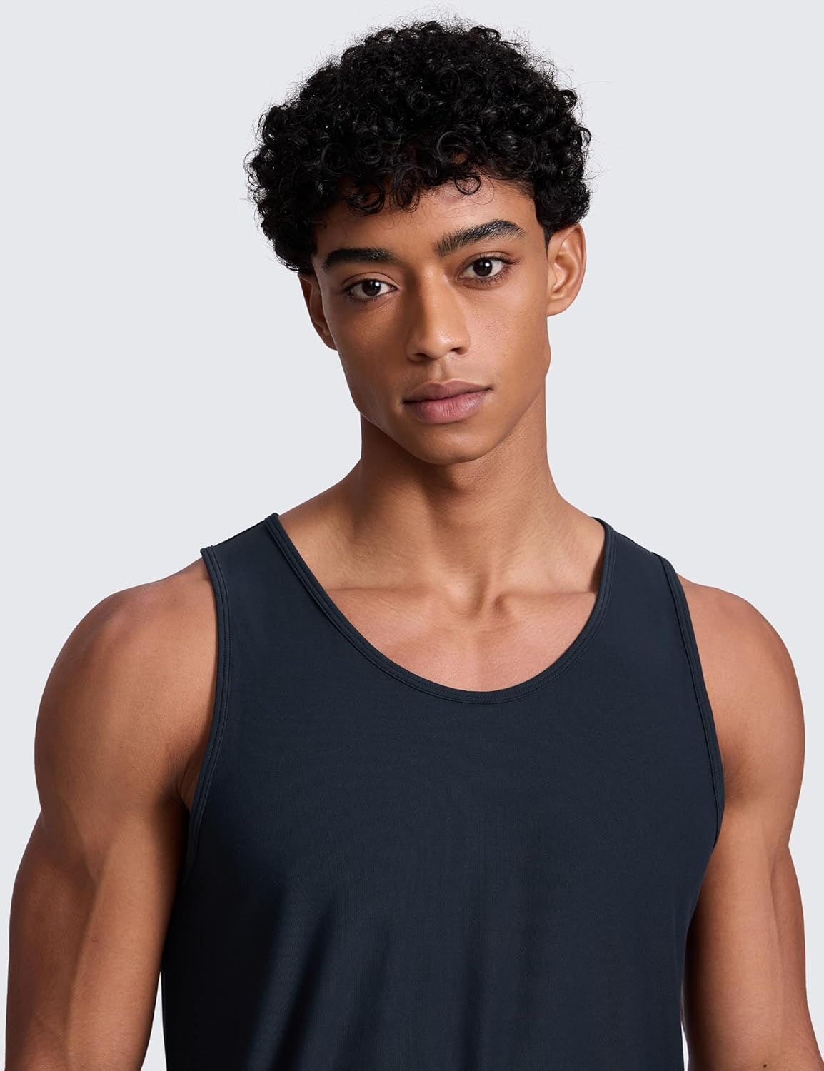 image:imageCRZ YOGA Cloudweight Workout Tank Tops for Men Comfy Lightweight Quick Dry Sleeveless Muscle Athletic ShirtsTrue Navy