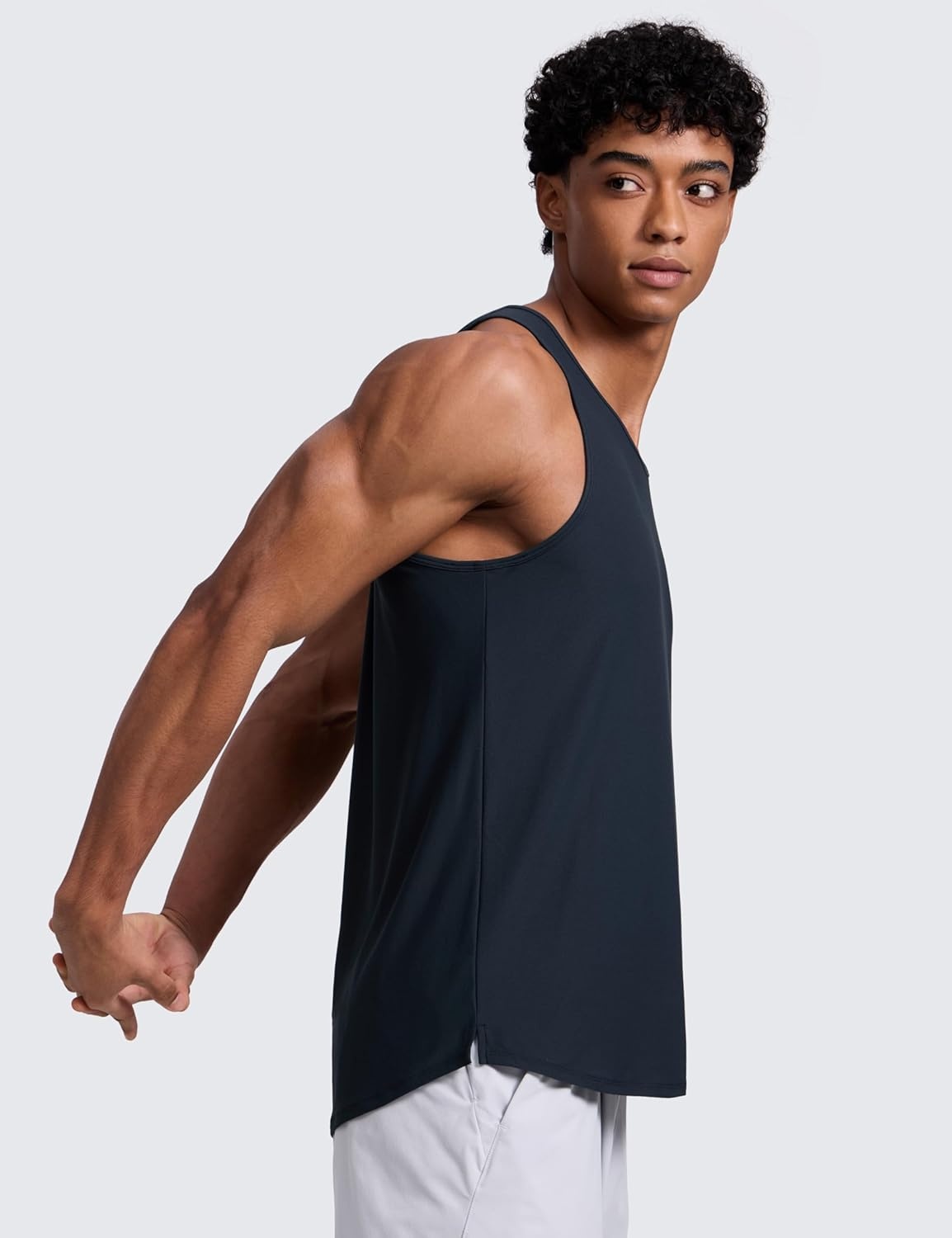 image:imageCRZ YOGA Cloudweight Workout Tank Tops for Men Comfy Lightweight Quick Dry Sleeveless Muscle Athletic ShirtsTrue Navy