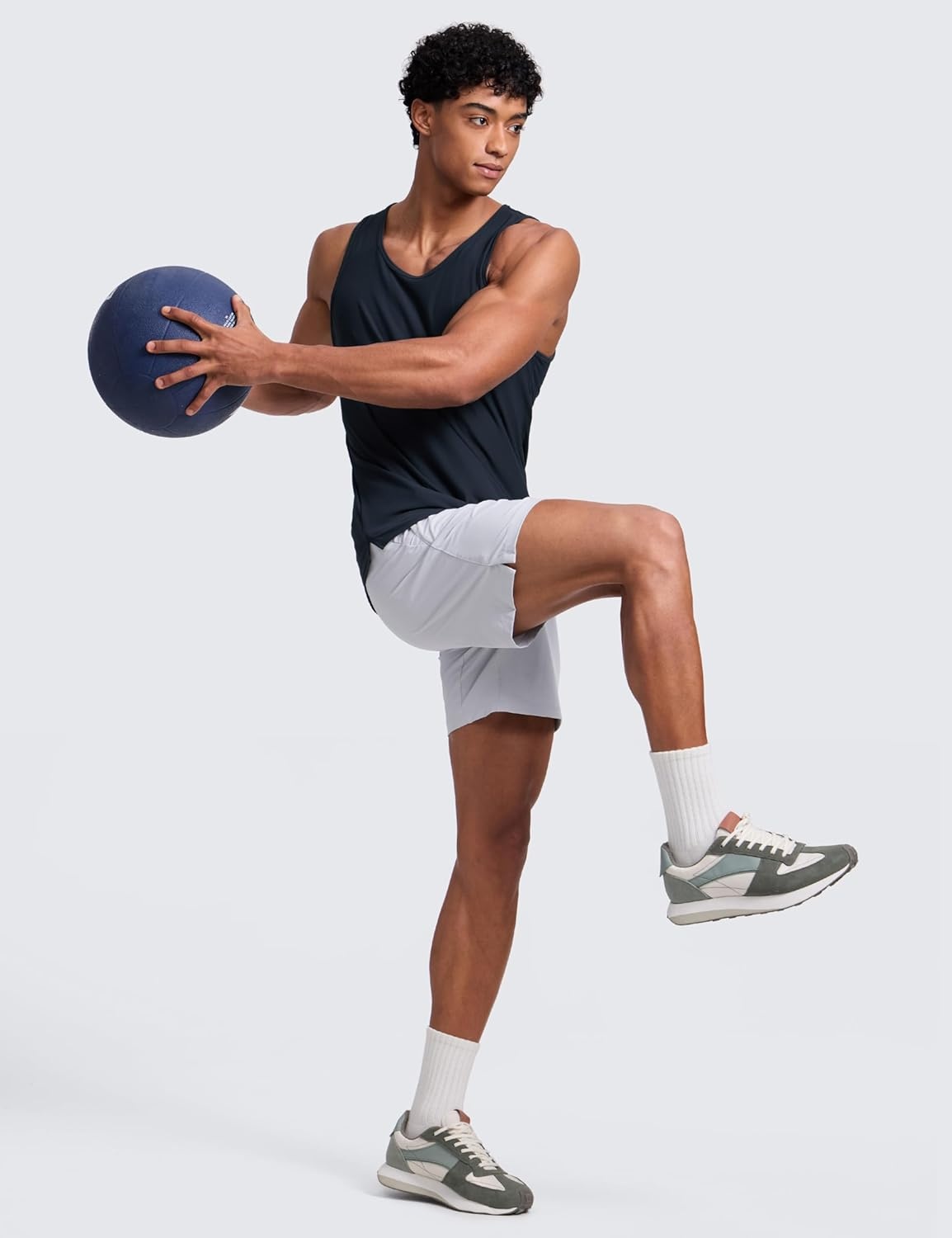 image:imageCRZ YOGA Cloudweight Workout Tank Tops for Men Comfy Lightweight Quick Dry Sleeveless Muscle Athletic ShirtsTrue Navy