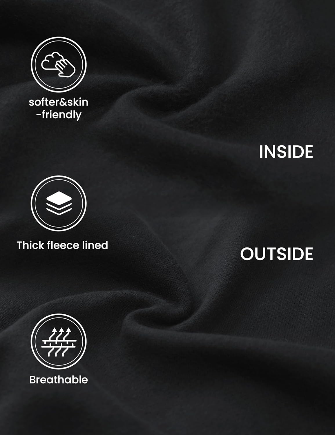 image:imageCRZ YOGA Cotton Fleece Lined Half Zip Sweatshirt for Women Pullover Funnel Neck Workout Casual Sweat Shirts with PocketBlack