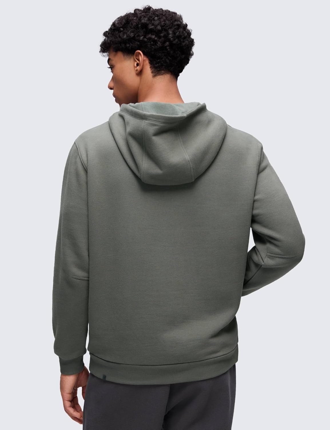 image:imageCRZ YOGA Cotton Fleece Lined Pullover Hoodies for Men Cozy Casual Workout Essential Sweatshirts With Kangaroo PocketGrey Sage