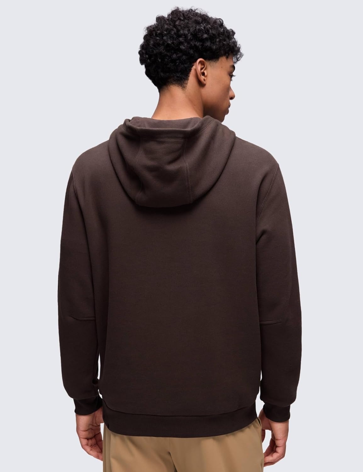 image:imageCRZ YOGA Cotton Fleece Lined Pullover Hoodies for Men Cozy Casual Workout Essential Sweatshirts With Kangaroo PocketHot Fudge Brown