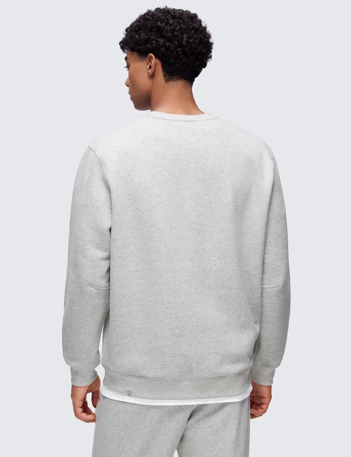 image:imageCRZ YOGA Cotton Fleece Lined Pullover Sweatshirts for Men Crewneck Cozy Casual Athletic Daily Workout Sweat Shirt TopsDove Grey Heather
