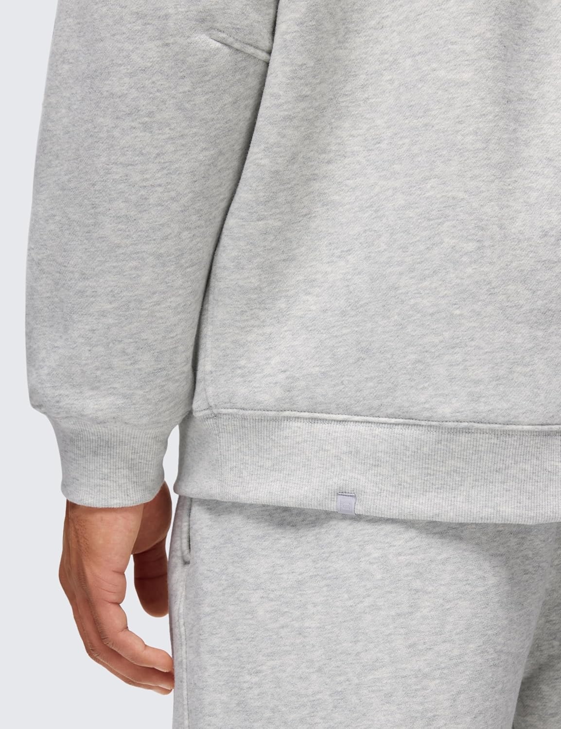 image:imageCRZ YOGA Cotton Fleece Lined Pullover Sweatshirts for Men Crewneck Cozy Casual Athletic Daily Workout Sweat Shirt TopsDove Grey Heather