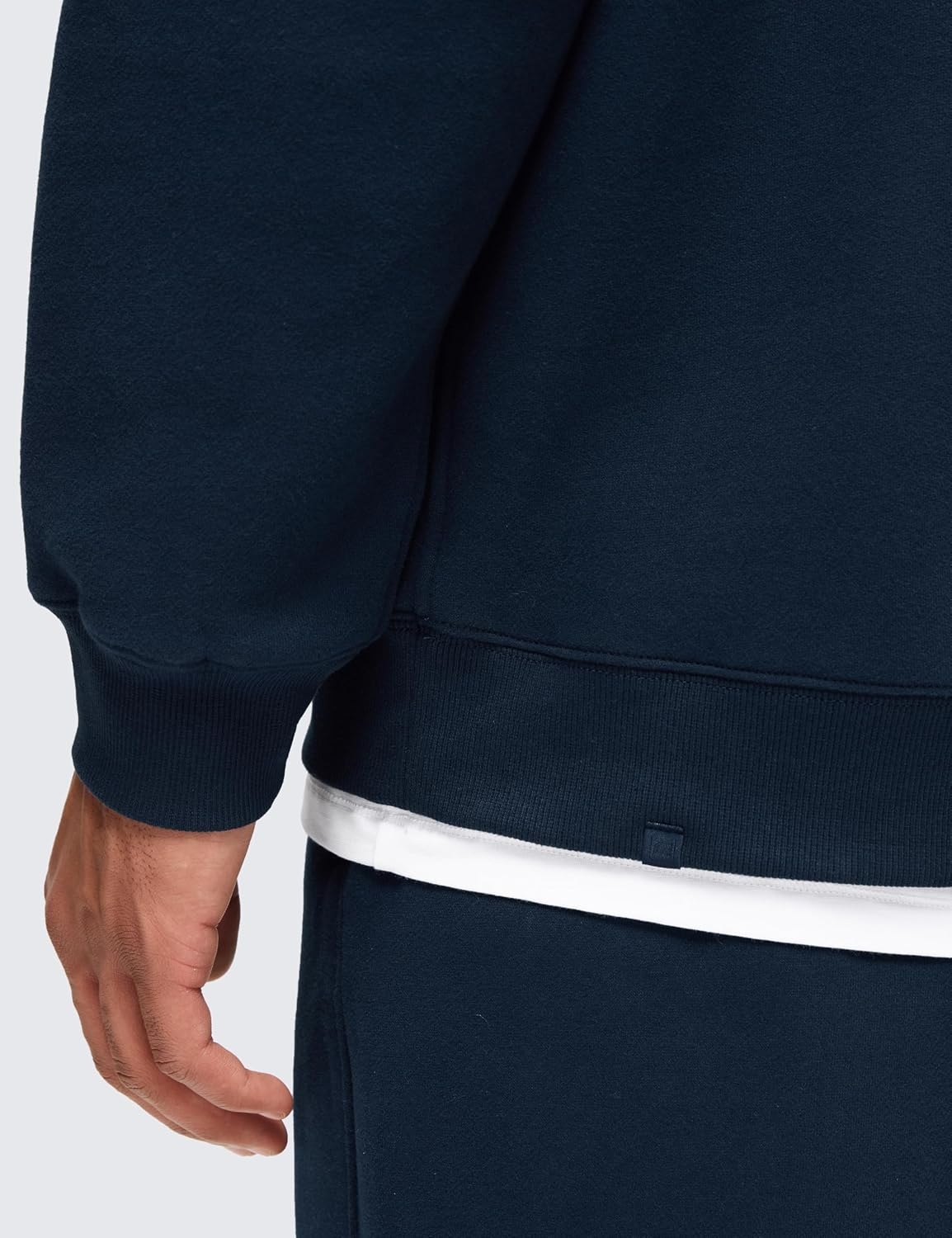 image:imageCRZ YOGA Cotton Fleece Lined Pullover Sweatshirts for Men Crewneck Cozy Casual Athletic Daily Workout Sweat Shirt TopsInk Blue