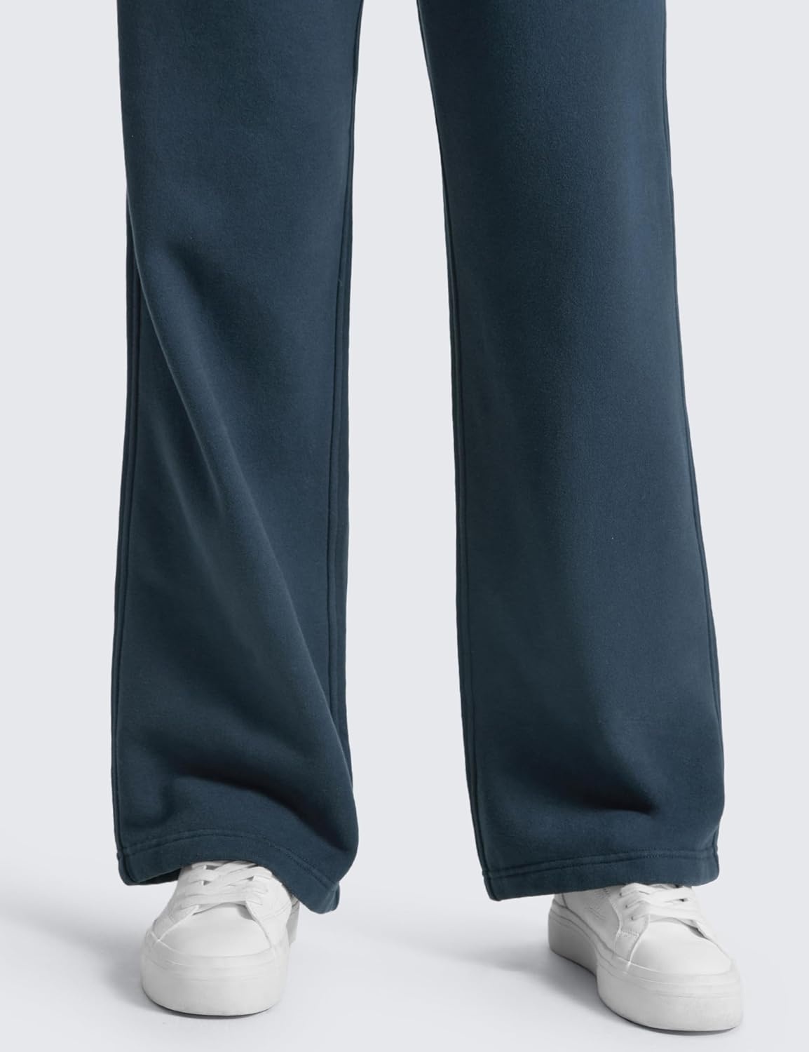 image:imageCRZ YOGA Cotton Fleece Lined Sweatpants Women 283032 Straight Leg Casual Lounge Pants with Pockets Winter WarmInk Blue