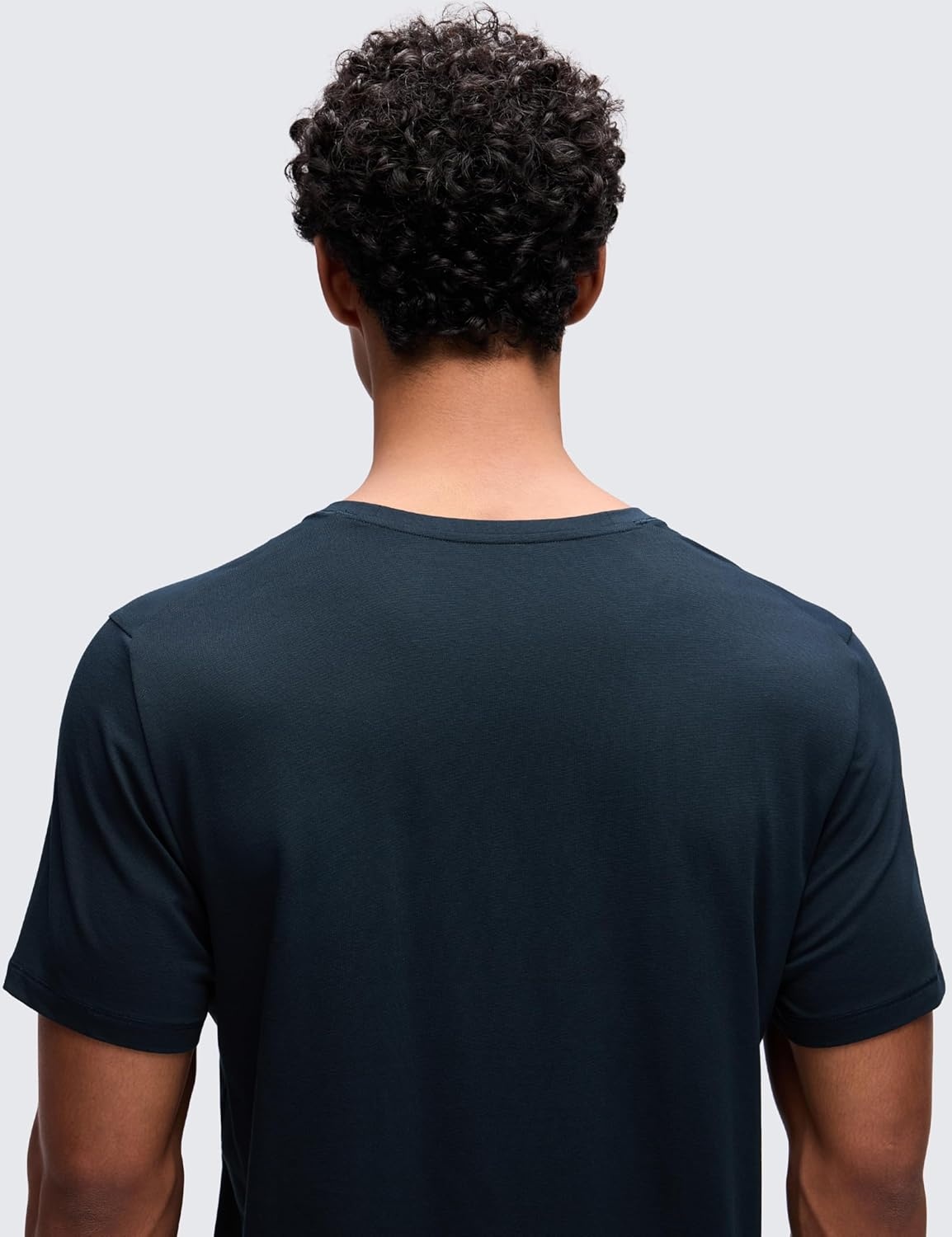 image:imageCRZ YOGA CottonBlend Athletic Shirts for Men Short Sleeve Moisture Wicking Soft Workout Casual Tee Tops Basic TShirtTrue Navy