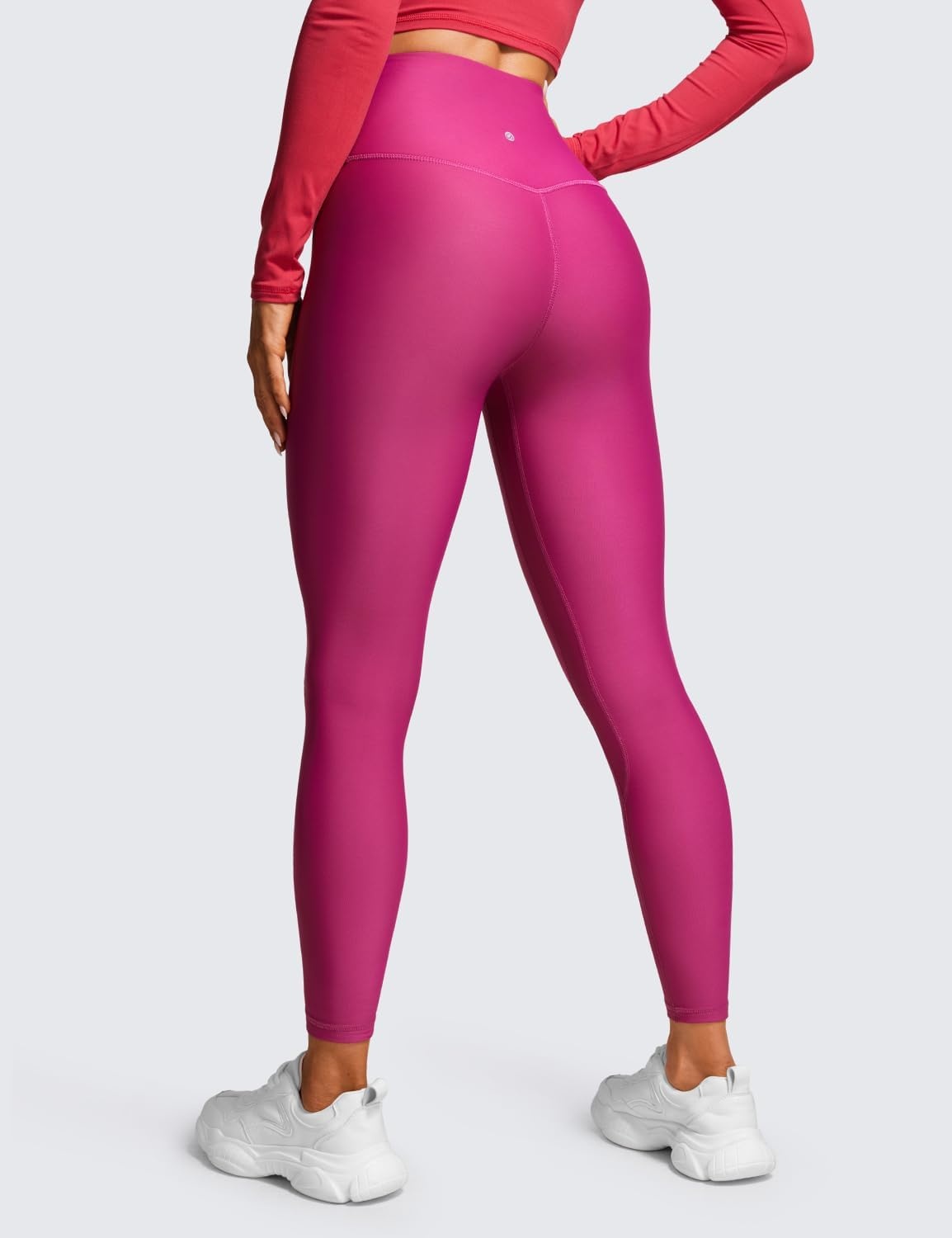 image:imageCRZ YOGA Fleece Lined Leggings 25 Thermal Casual Lounge Workout Womens Yoga High Waisted Pants Winter WarmMagenta Purple