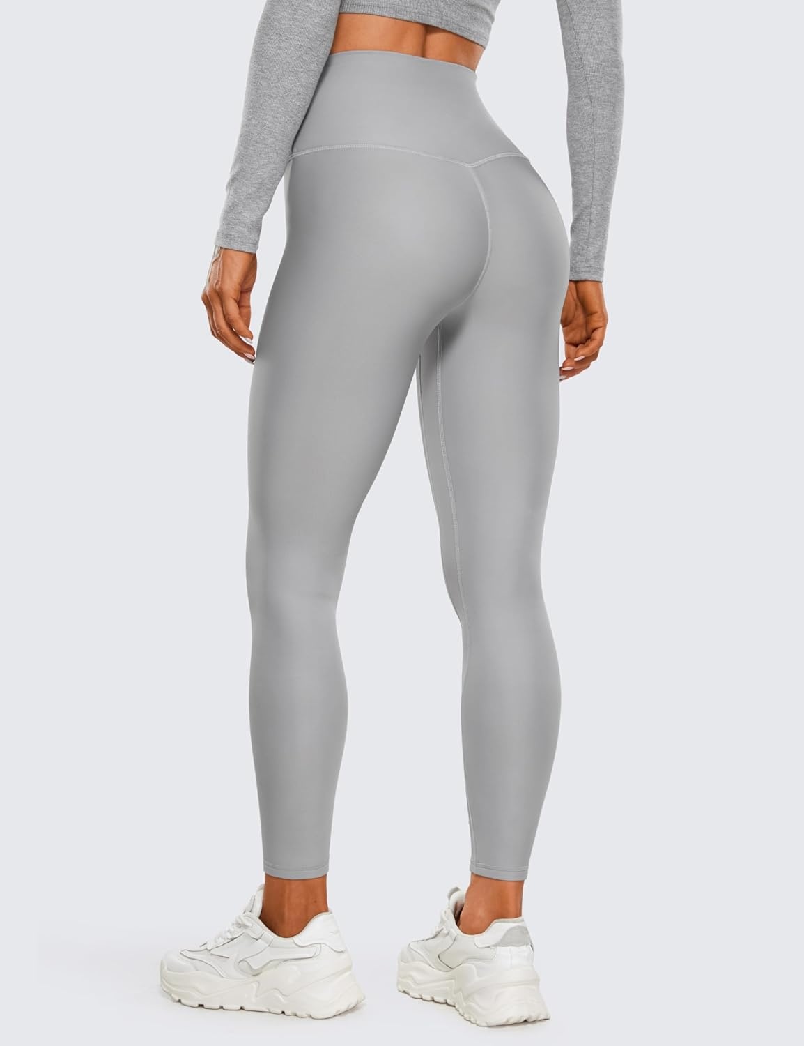 image:imageCRZ YOGA Fleece Lined Leggings 25 Thermal Casual Lounge Workout Womens Yoga High Waisted Pants Winter WarmRhino Grey